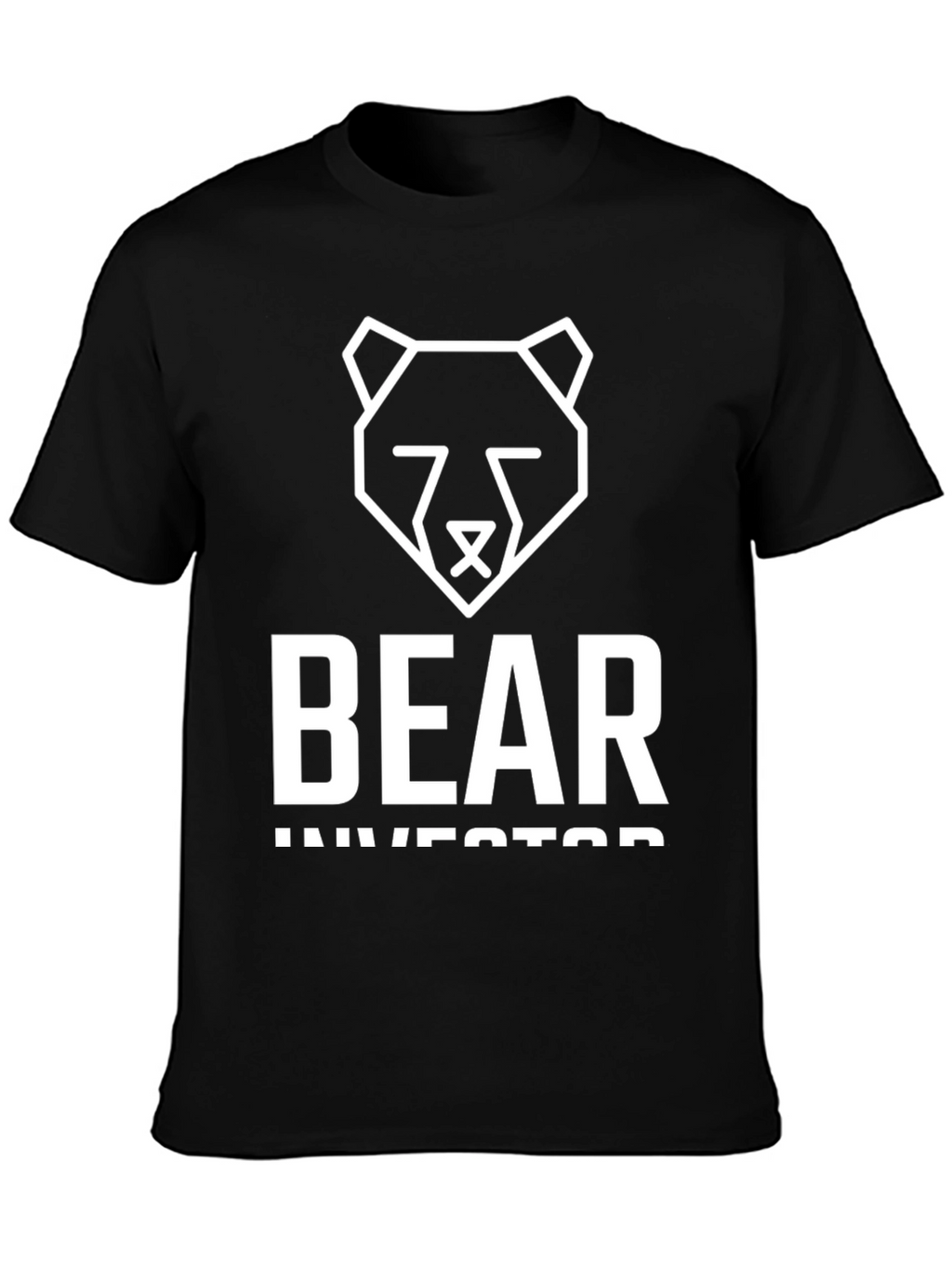 Bear Investor Graphic T-Shirt - Black Cotton Tee