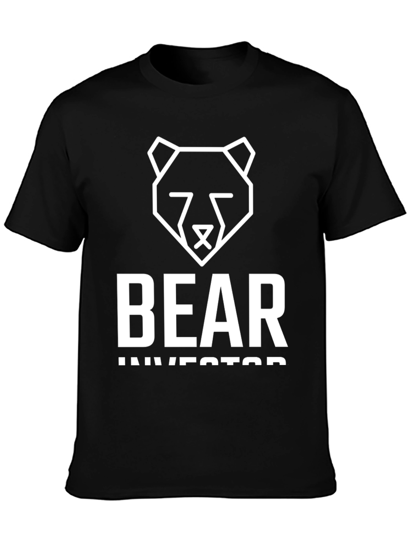 Bear Investor Graphic T-Shirt - Black Cotton Tee