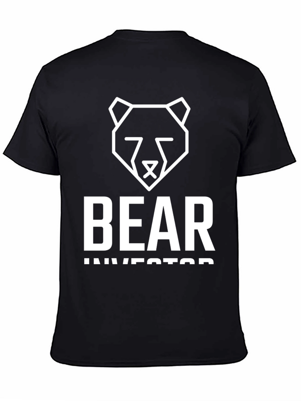 Bear Investor Graphic T-Shirt - Black Cotton Tee