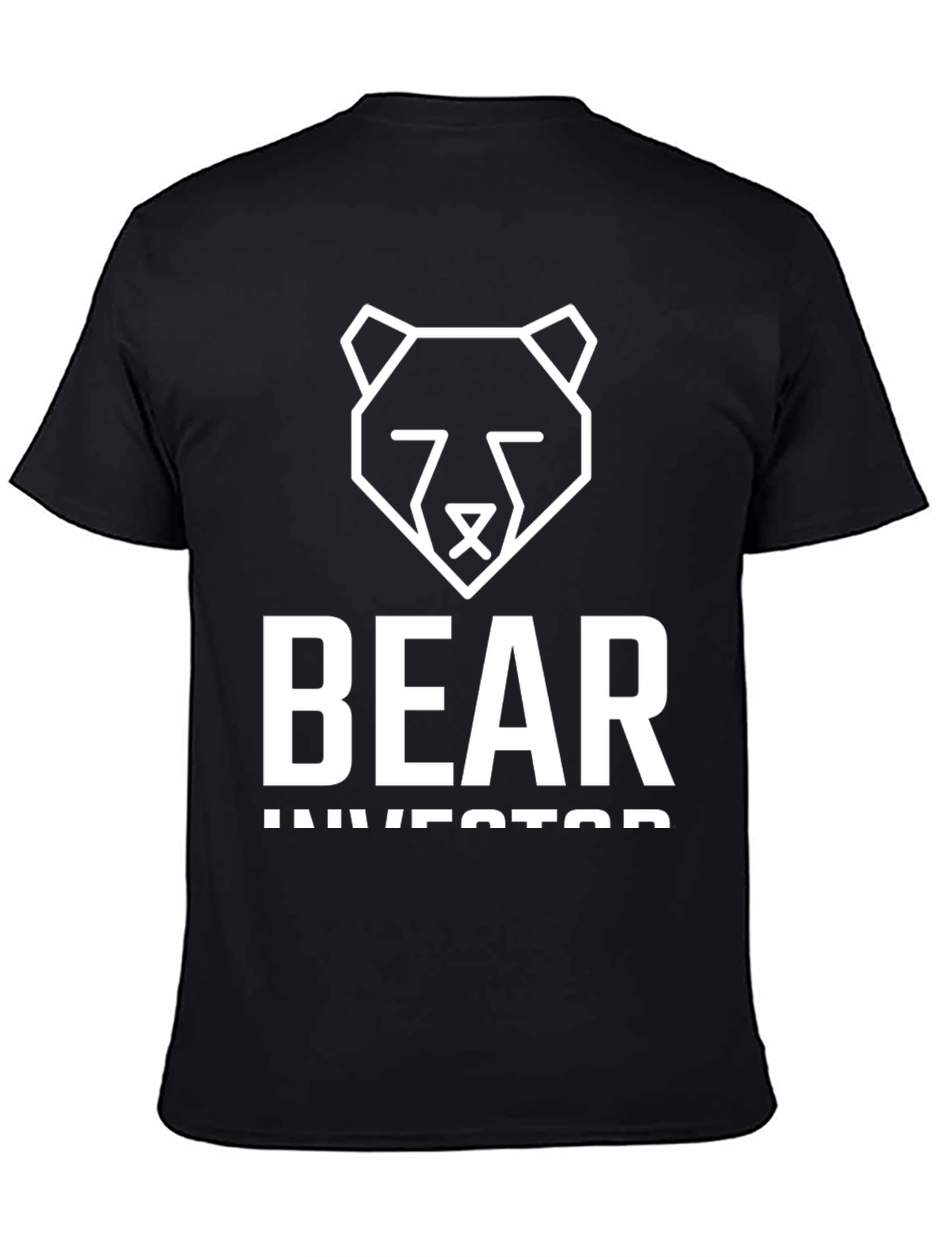 Bear Investor Graphic T-Shirt - Black Cotton Tee