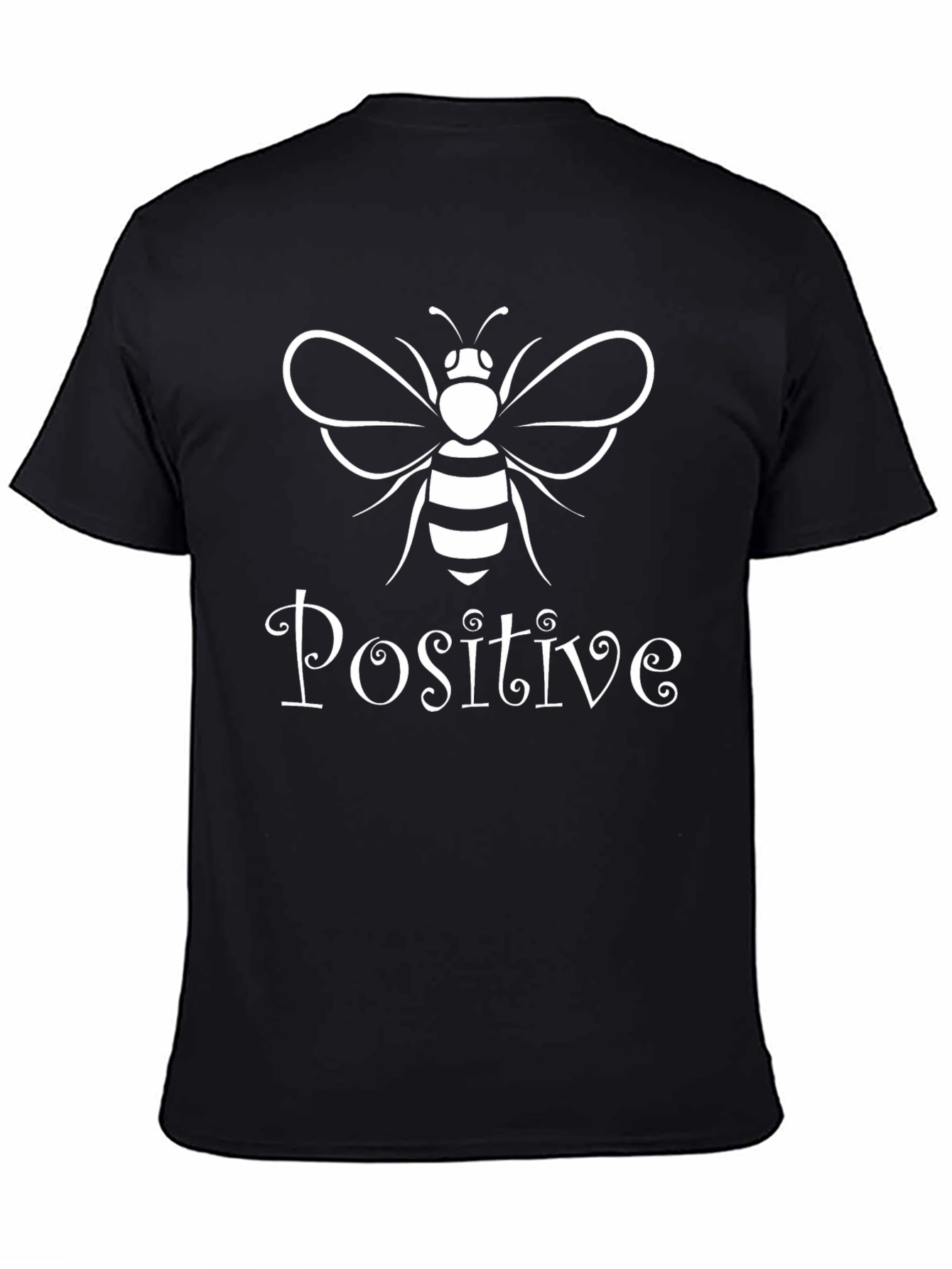 Bee Positive Graphic T-Shirt - Black