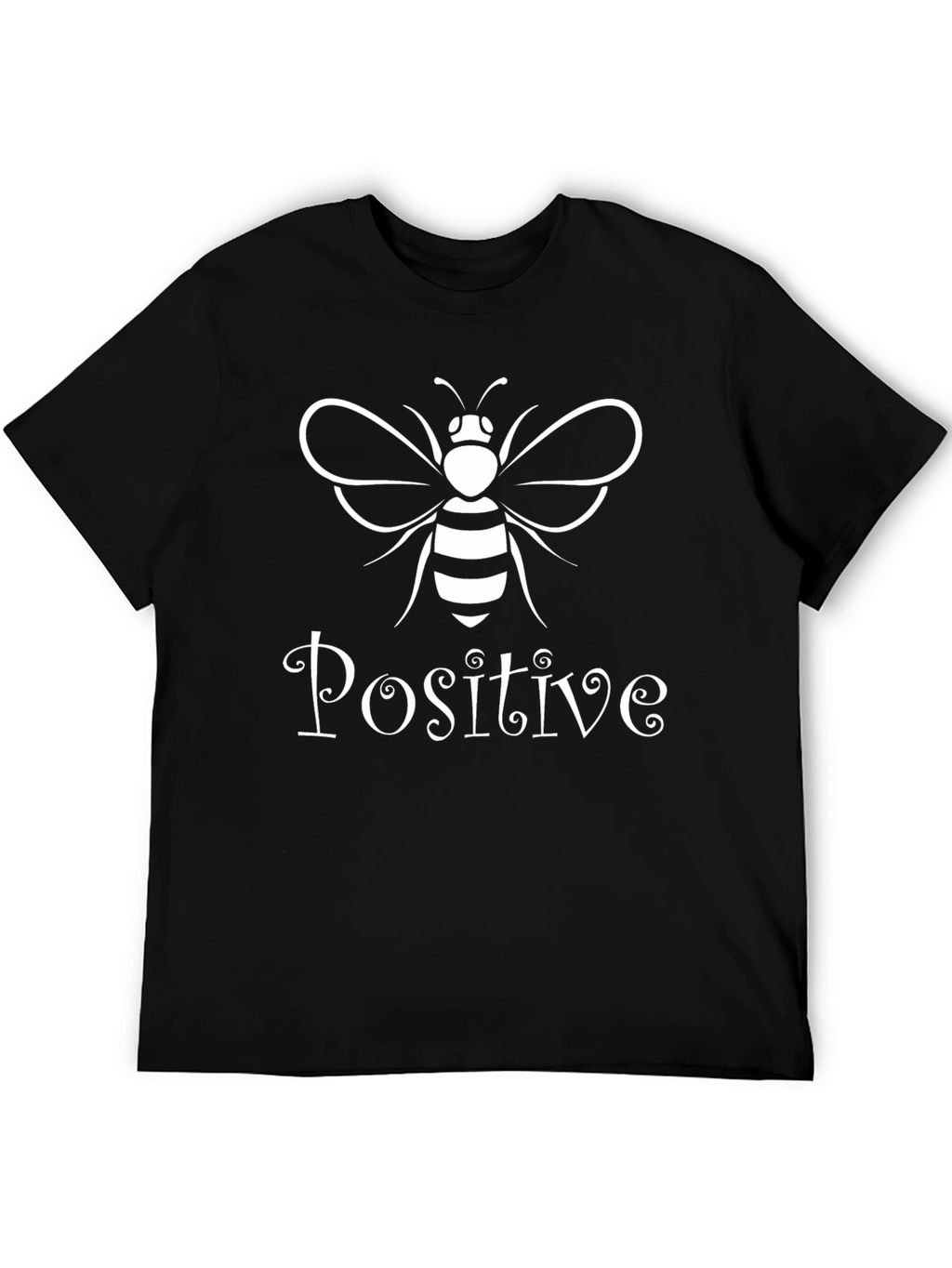 Bee Positive Graphic T-Shirt - Black
