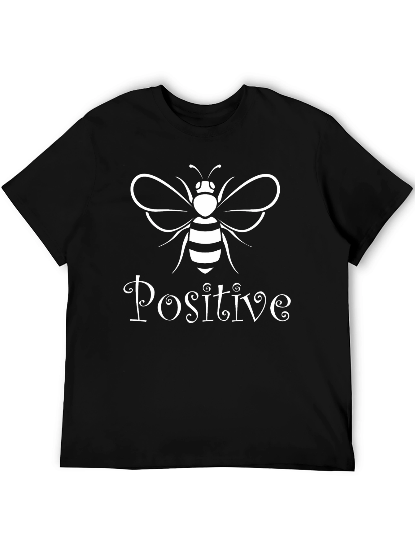 Bee Positive Graphic T-Shirt - Black