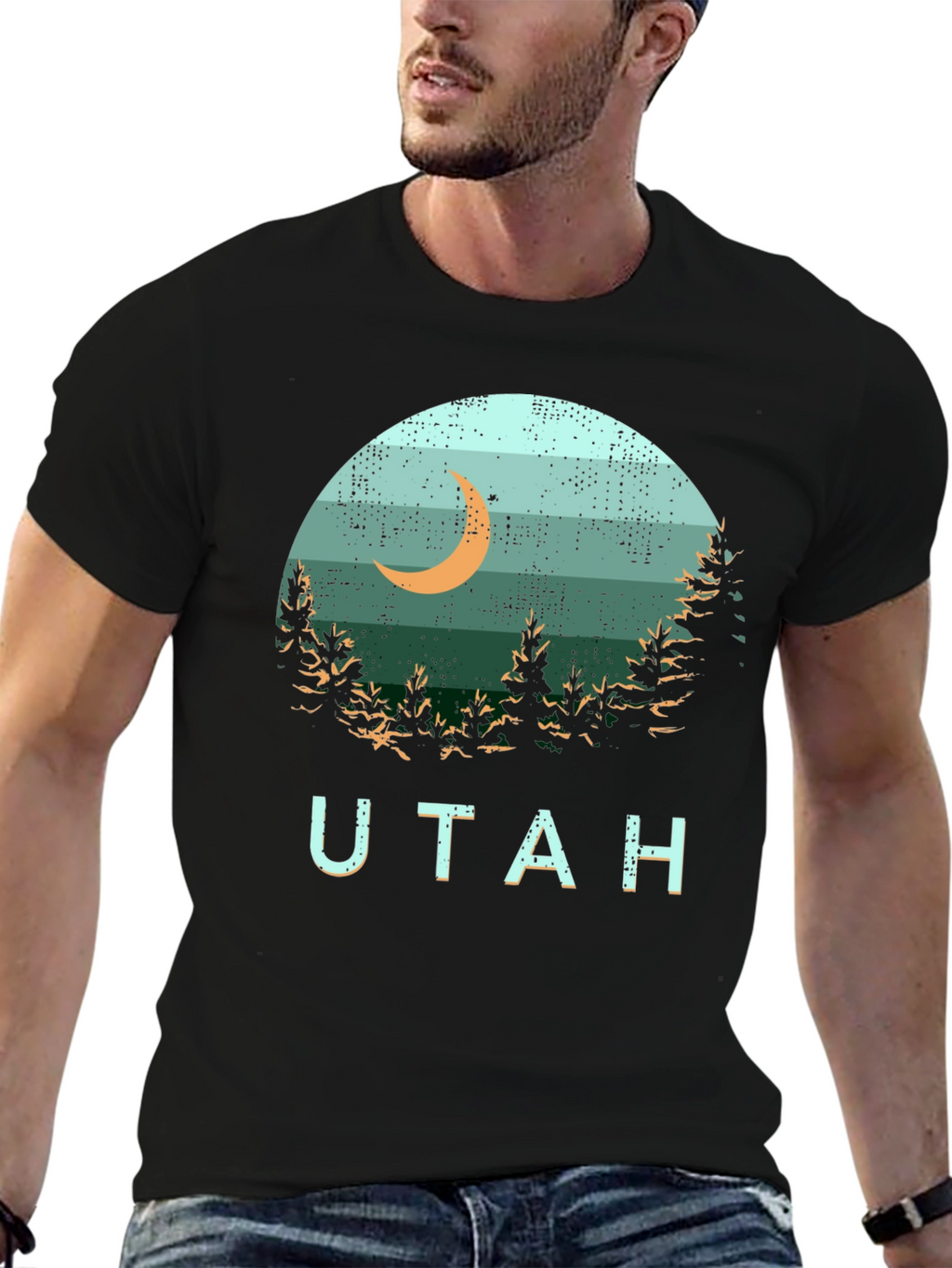 Utah Landscape Graphic Tee - Black