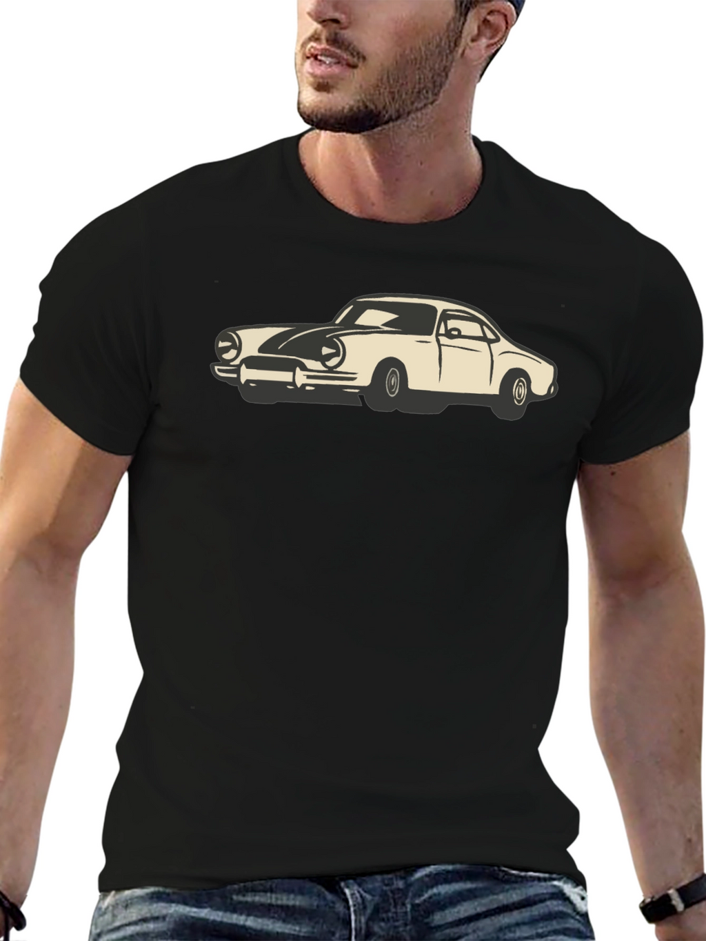 Classic Car Graphic Tee - Black