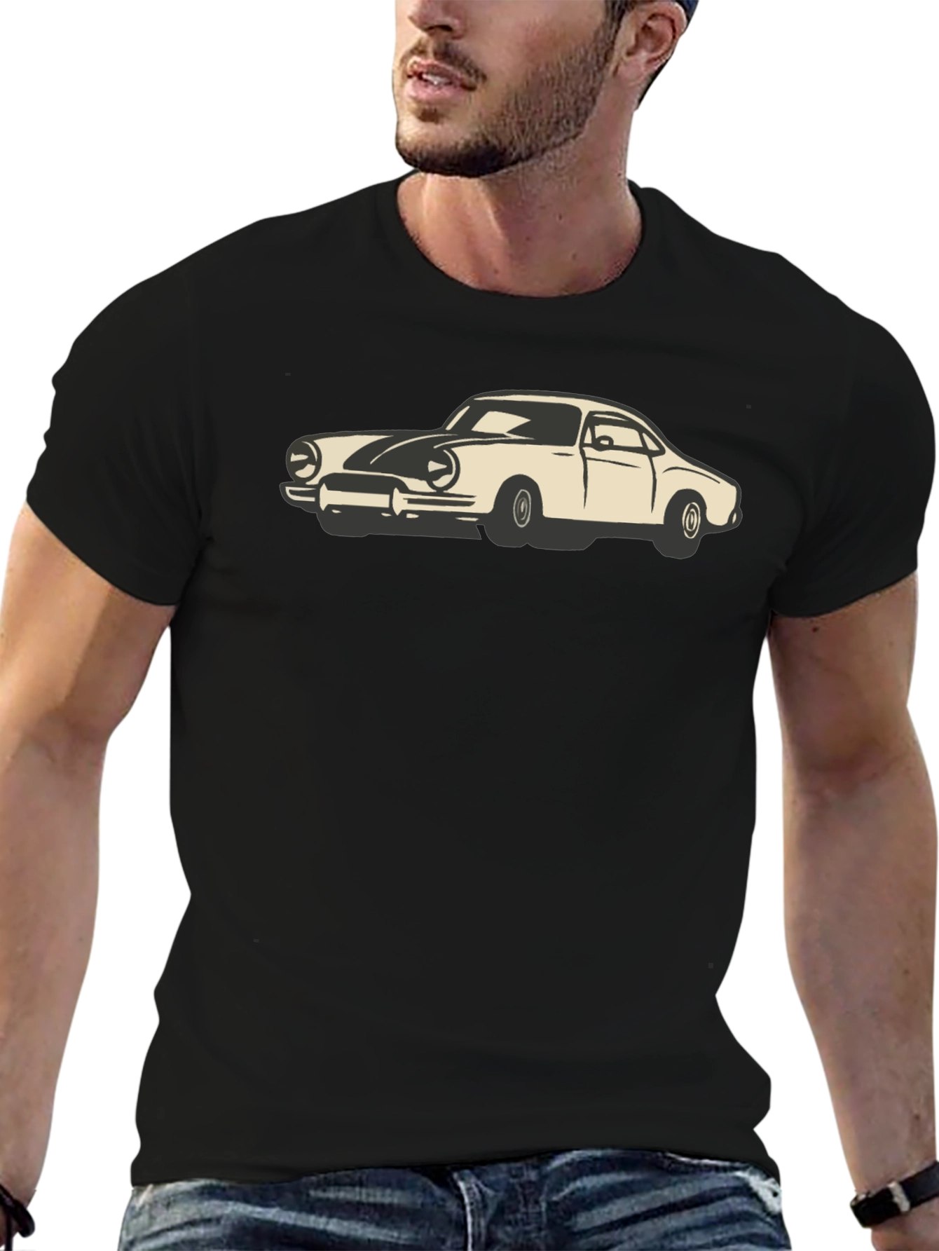 Classic Car Graphic Tee - Black
