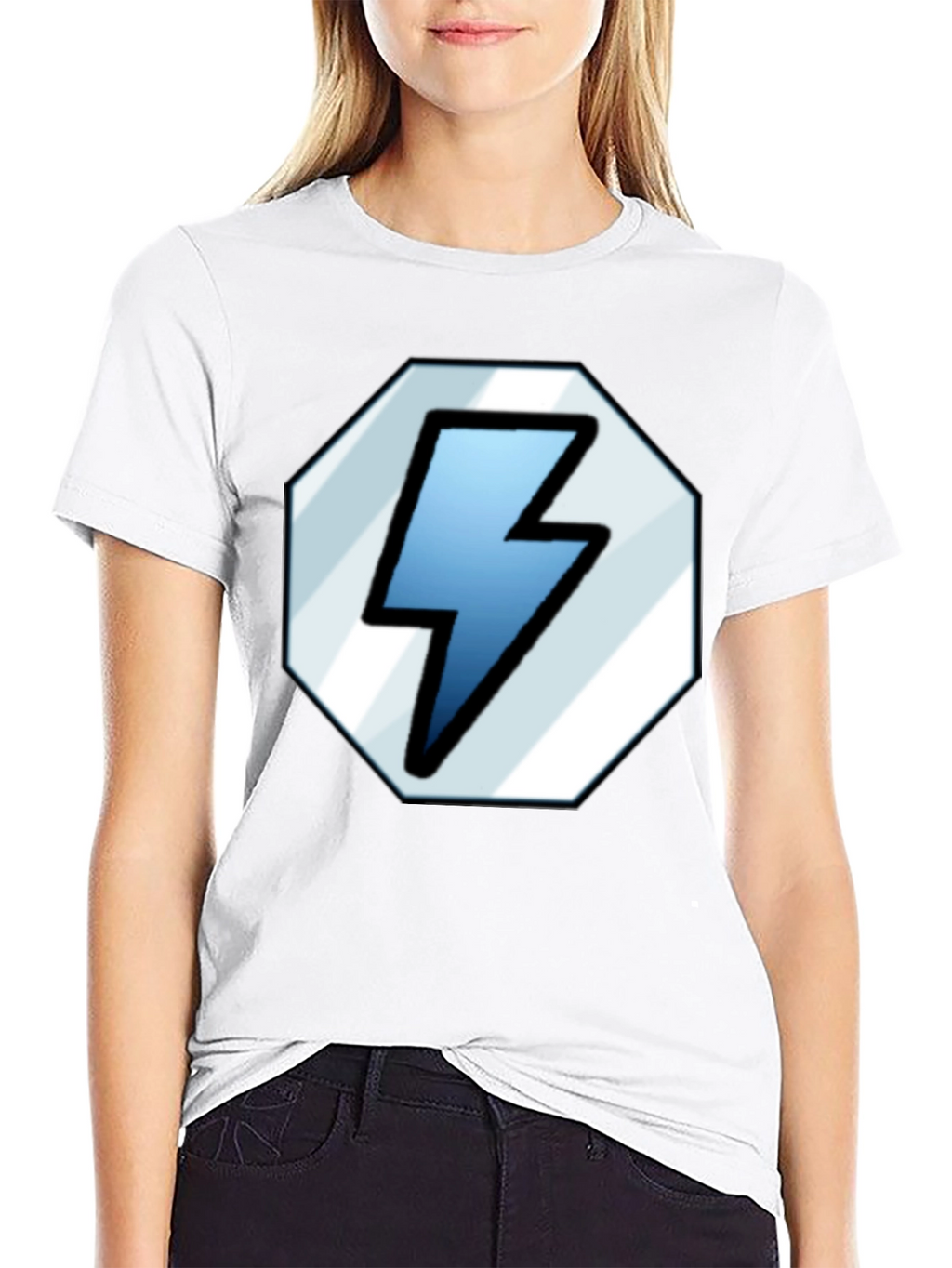 Lightning Bolt Graphic Tee - Classic Black Shirt