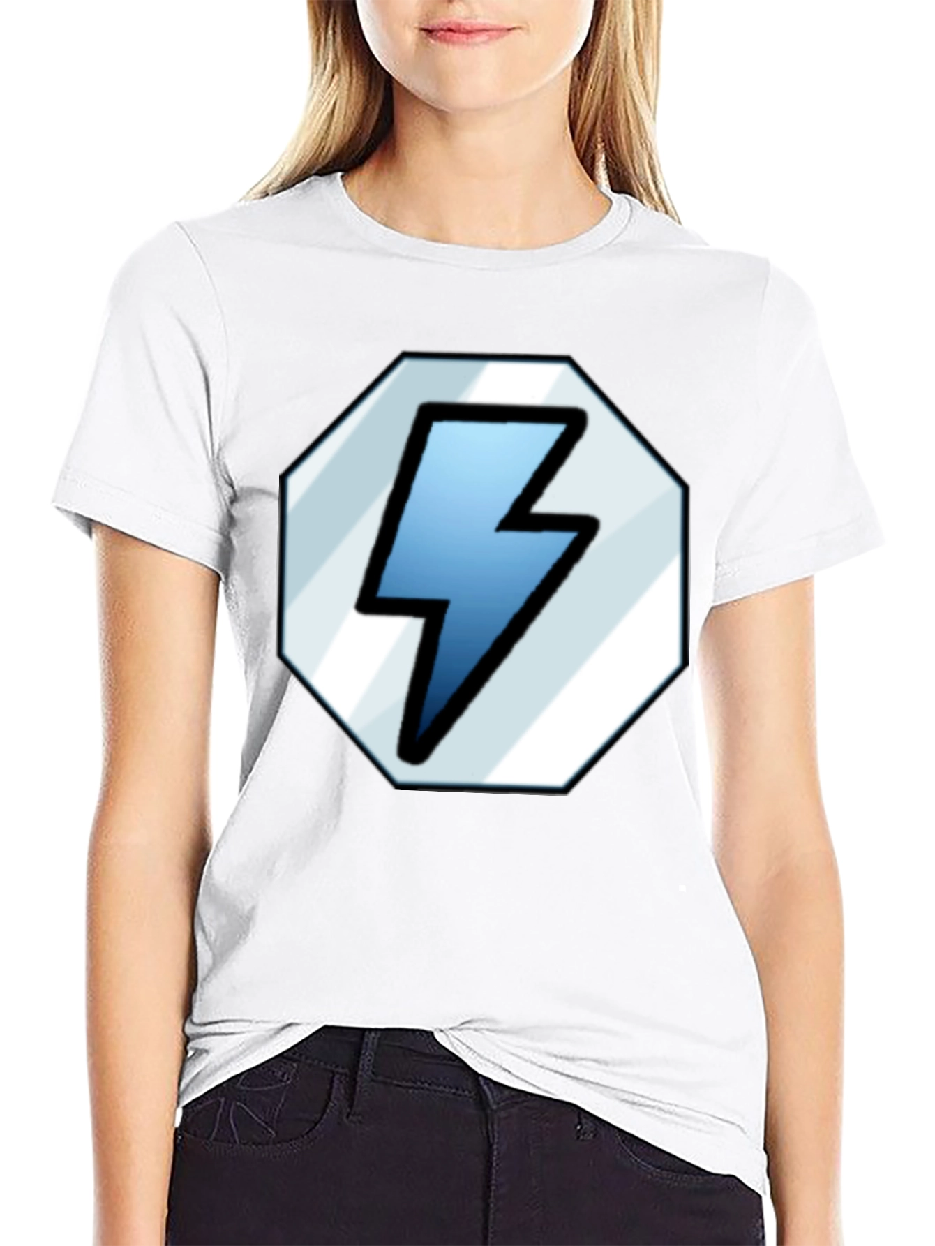 Lightning Bolt Graphic Tee - Classic Black Shirt
