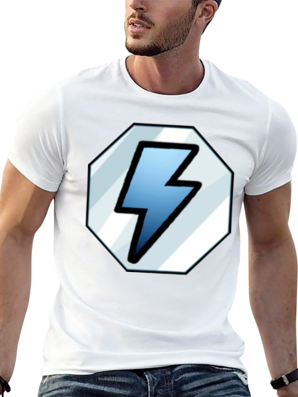 Lightning Bolt Graphic Tee - Classic Black Shirt