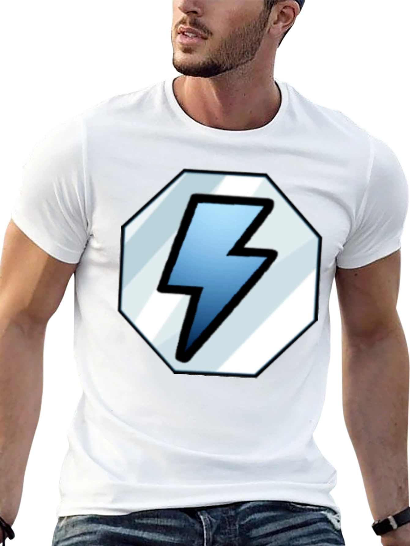 Lightning Bolt Graphic Tee - Classic Black Shirt