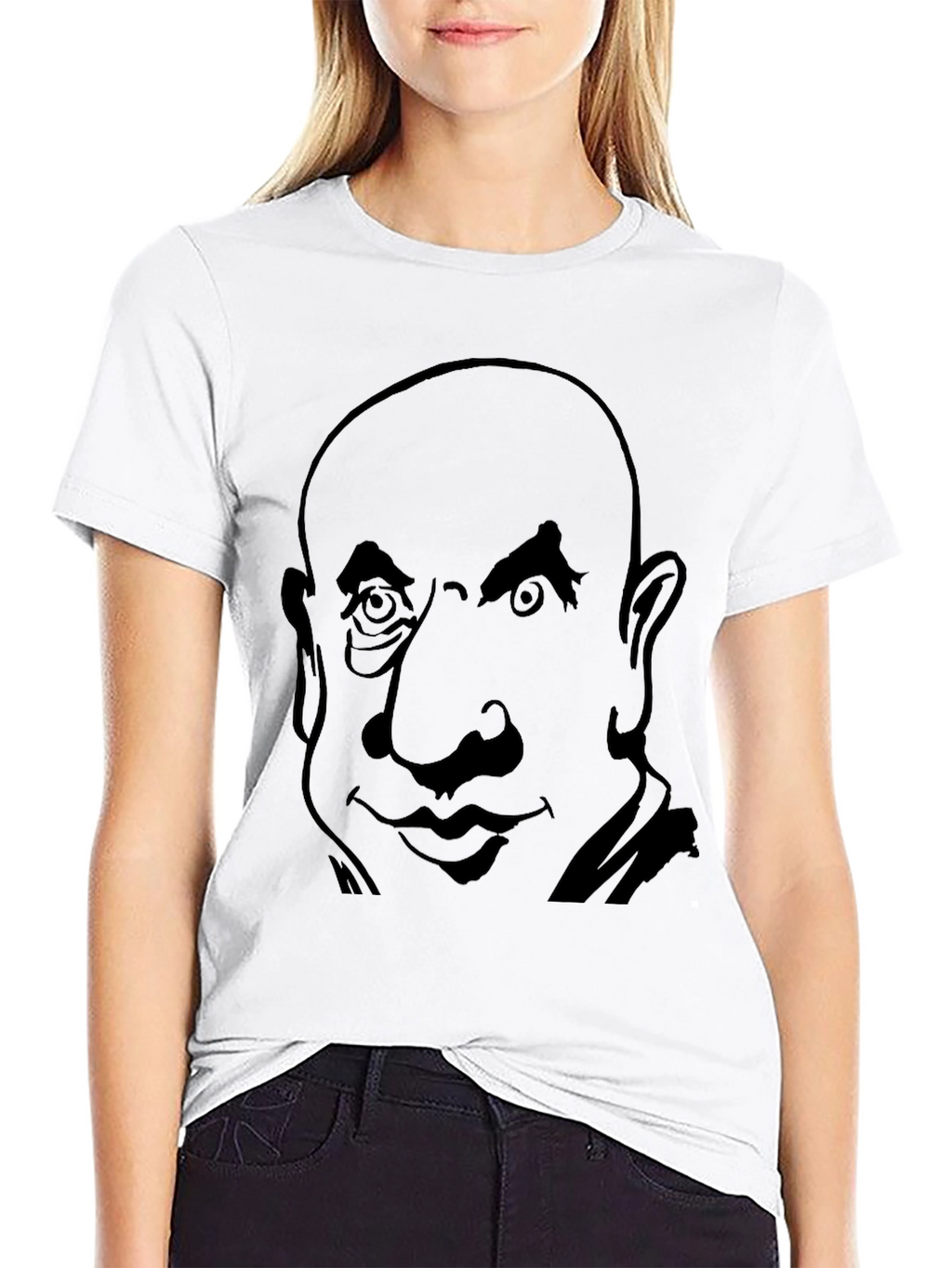 Bold Graphic T-Shirt - Cartoon Face Design