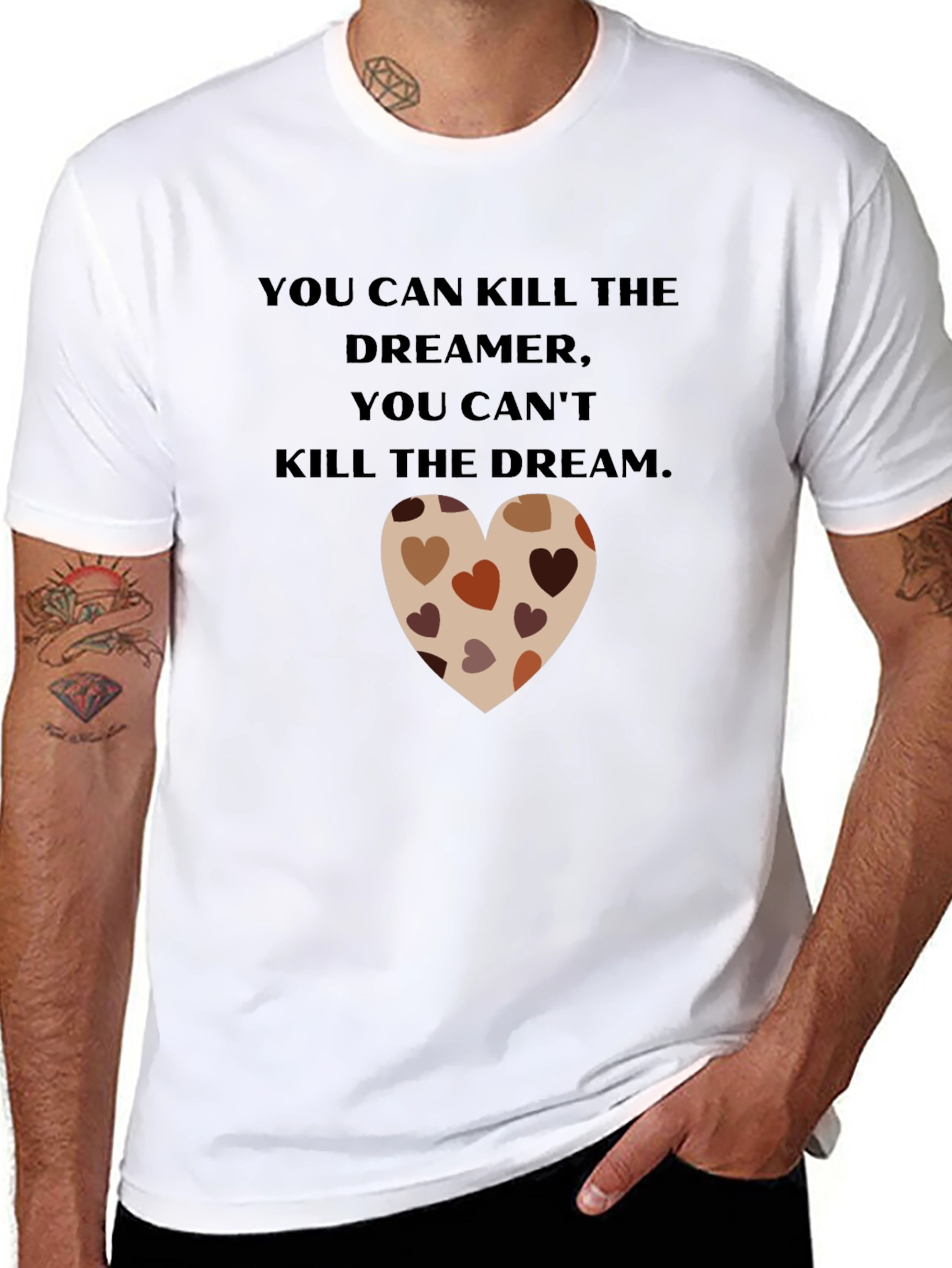Dreamer Heart T-Shirt - Inspirational Design