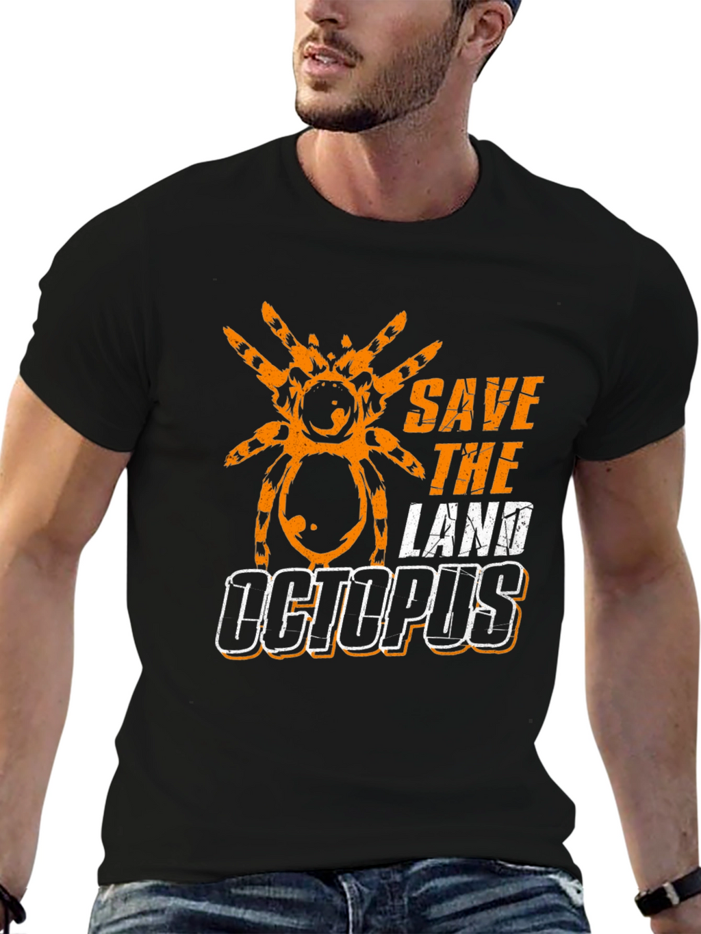 Save the Land Octopus T-Shirt - Spider Design