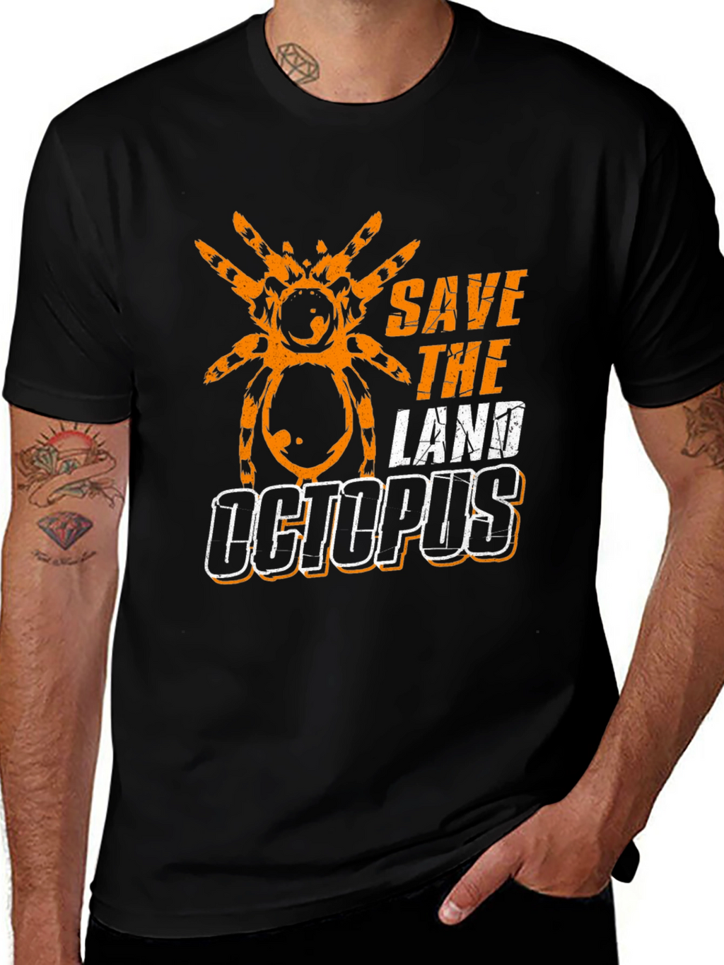 Save the Land Octopus T-Shirt - Spider Design
