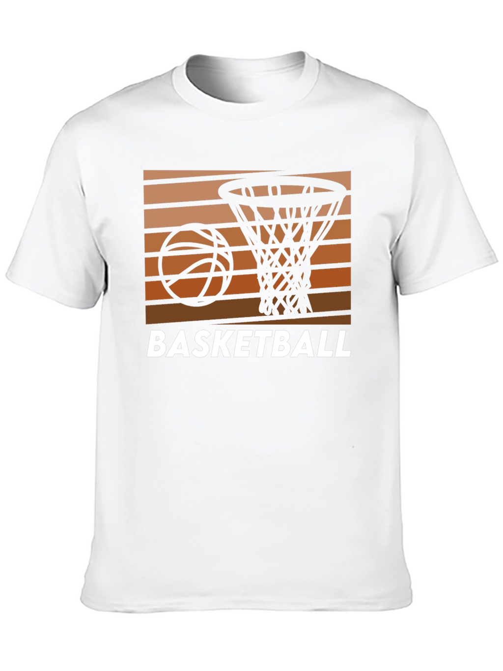 Basketball Graphic Tee - Retro Style Cotton Shirt