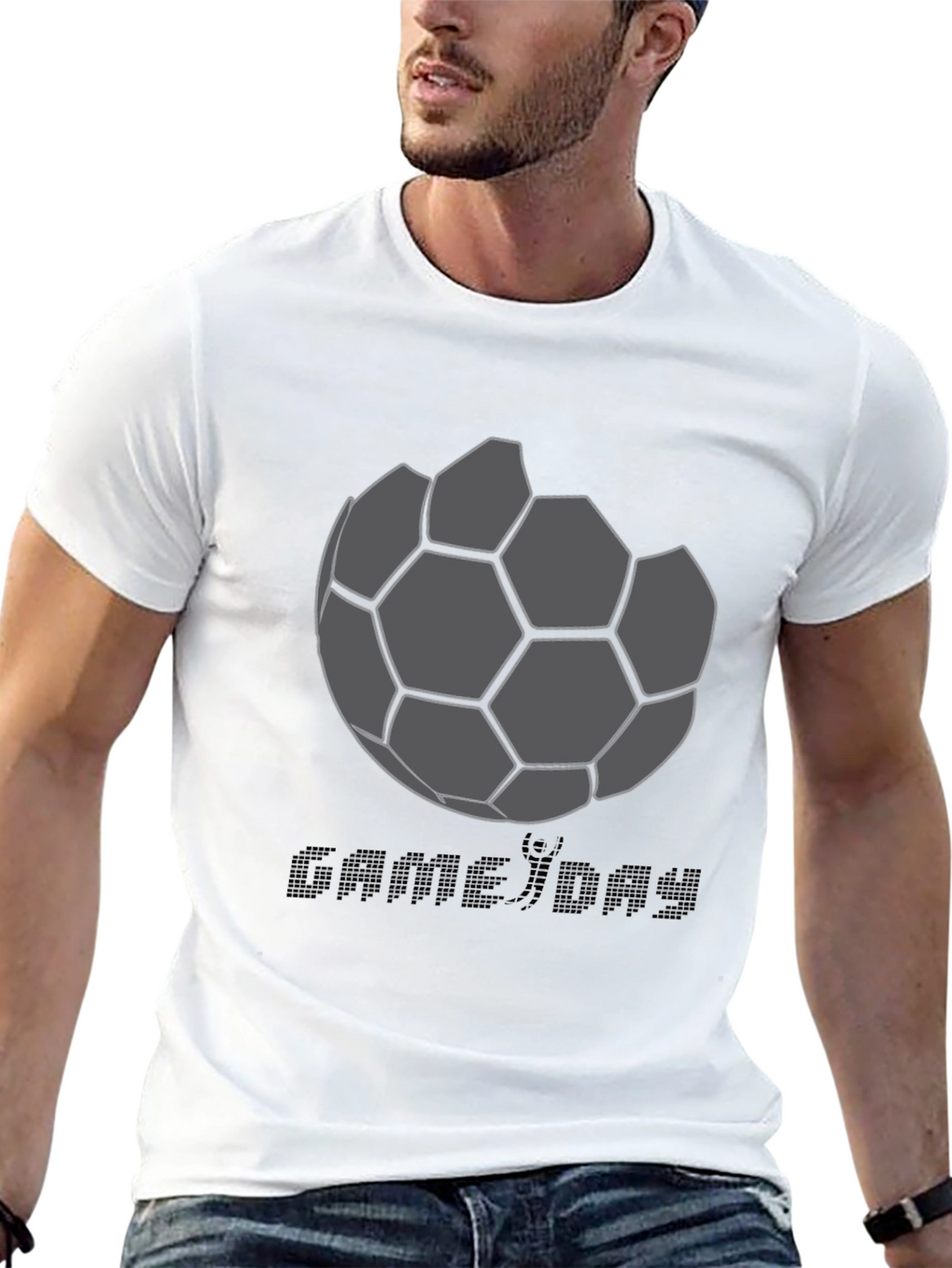 Game Day Soccer Graphic Tee - Black