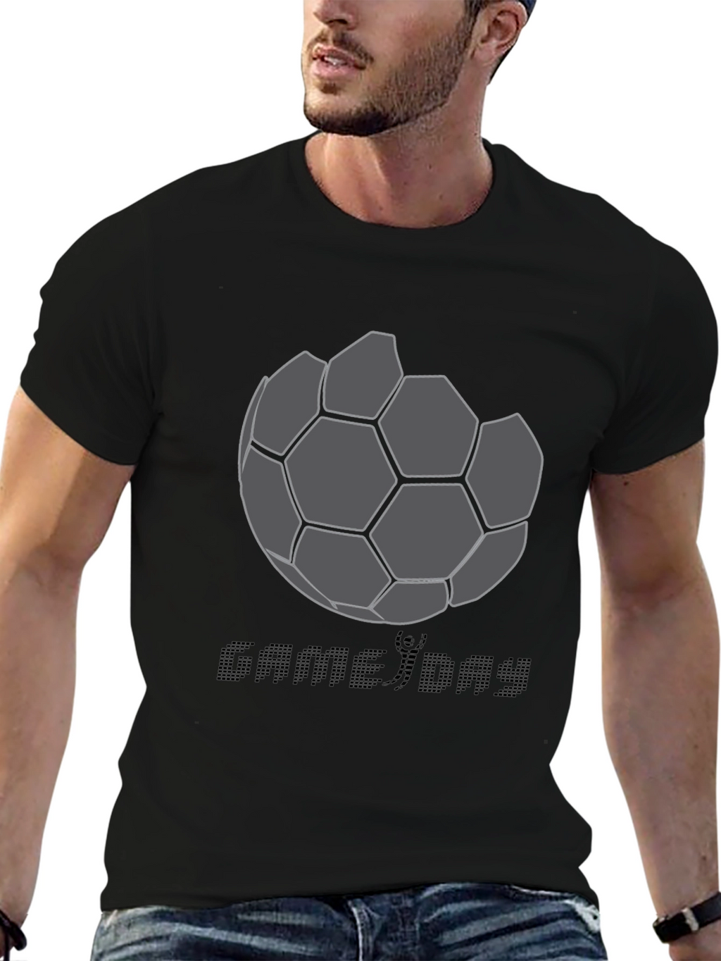 Game Day Soccer Graphic Tee - Black