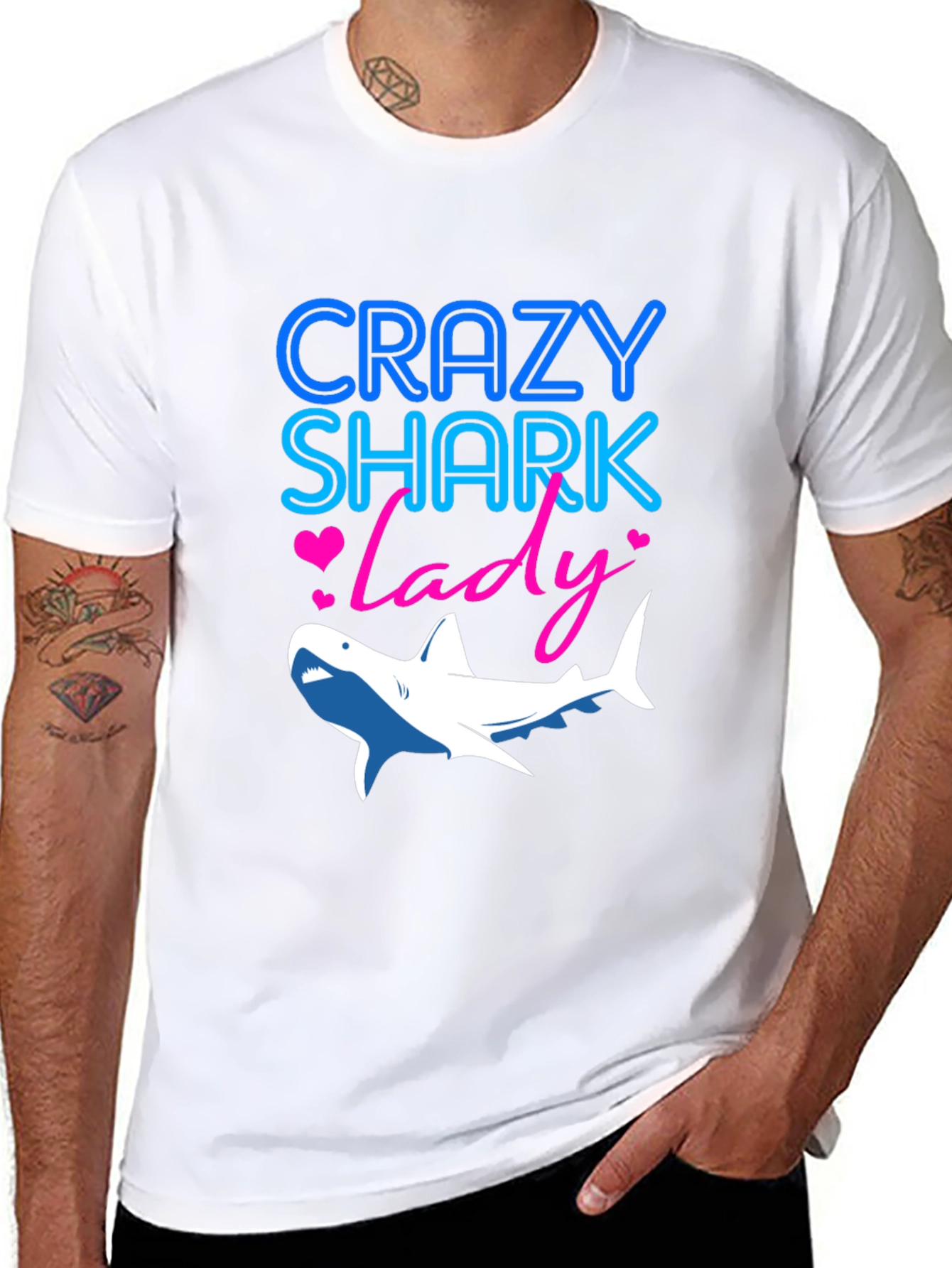 Crazy Shark Lady T-Shirt