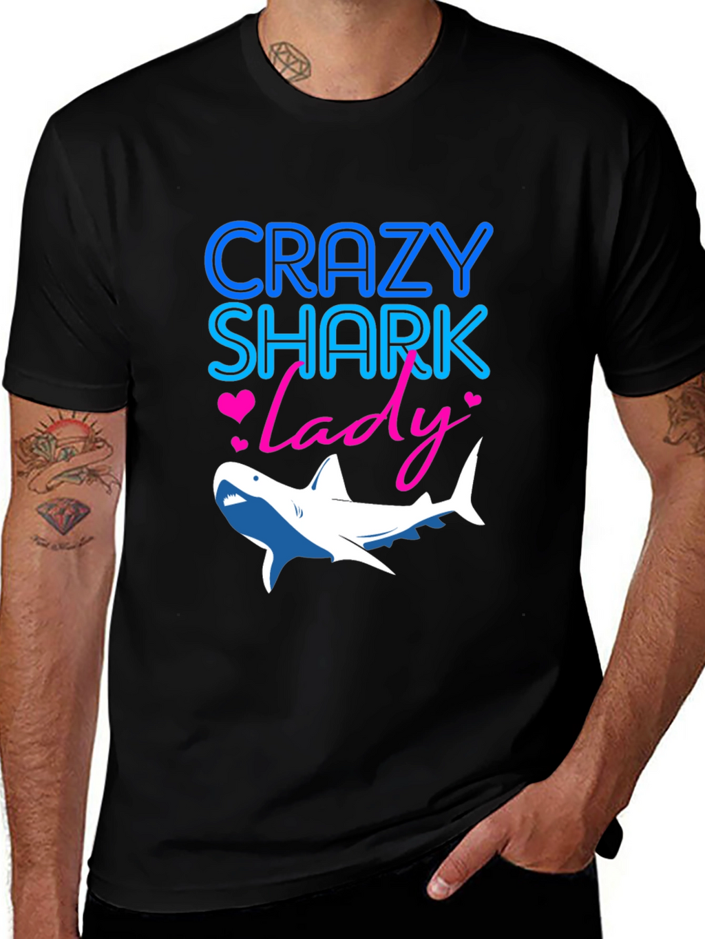 Crazy Shark Lady T-Shirt