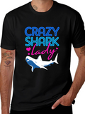 Crazy Shark Lady T-Shirt