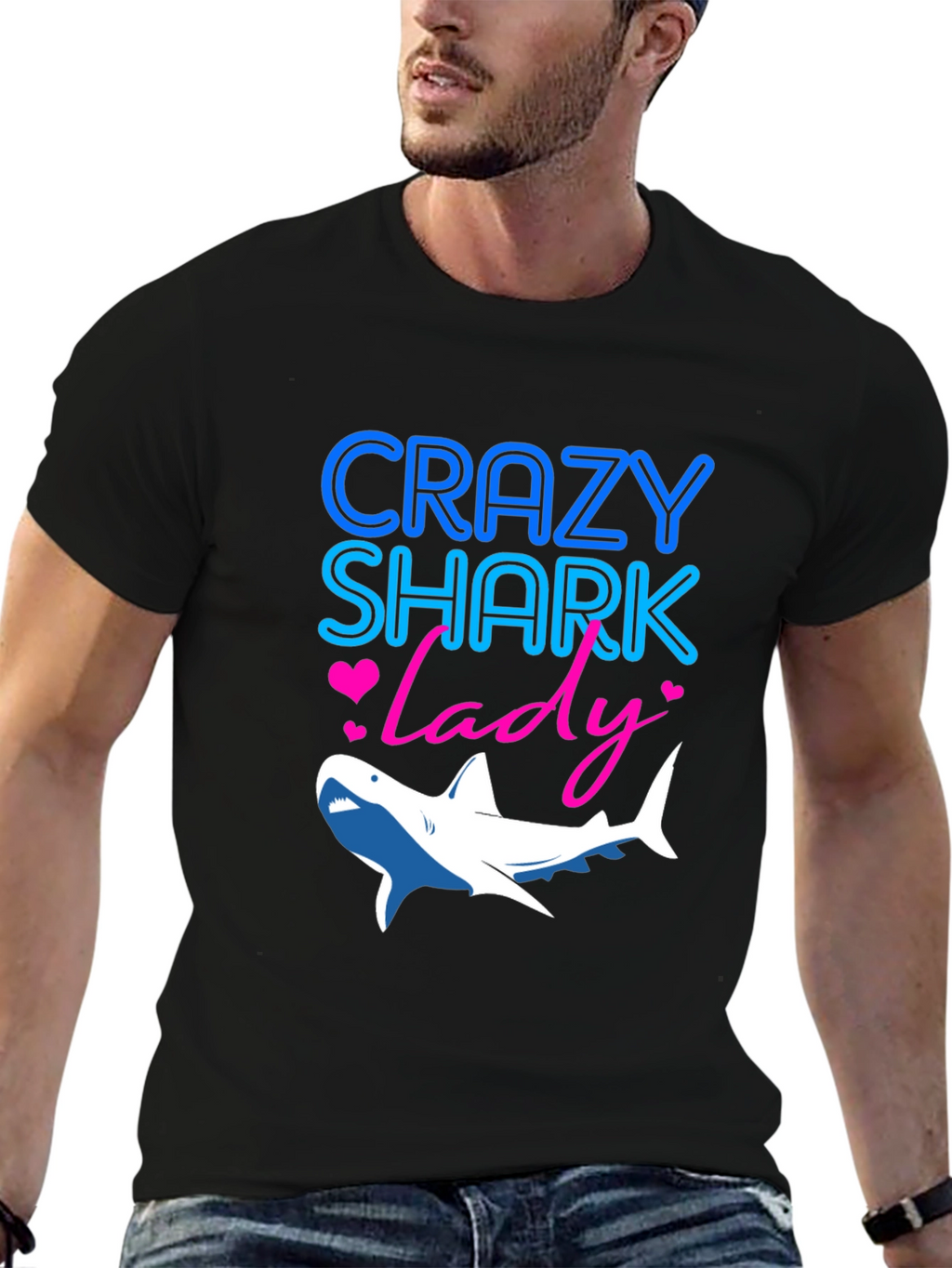 Crazy Shark Lady T-Shirt