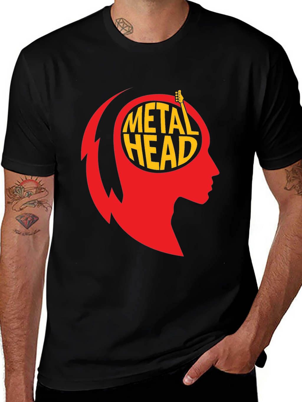 Metal Head Graphic Tee - Black T-Shirt