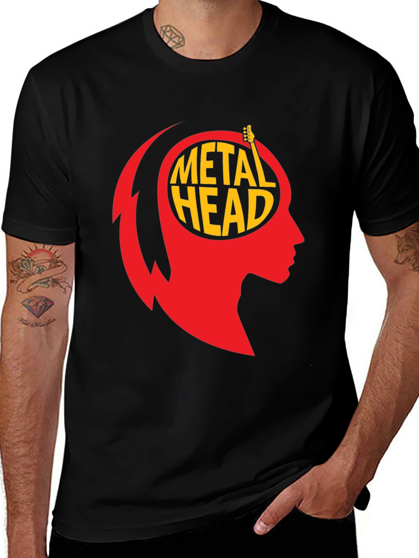Metal Head Graphic Tee - Black T-Shirt