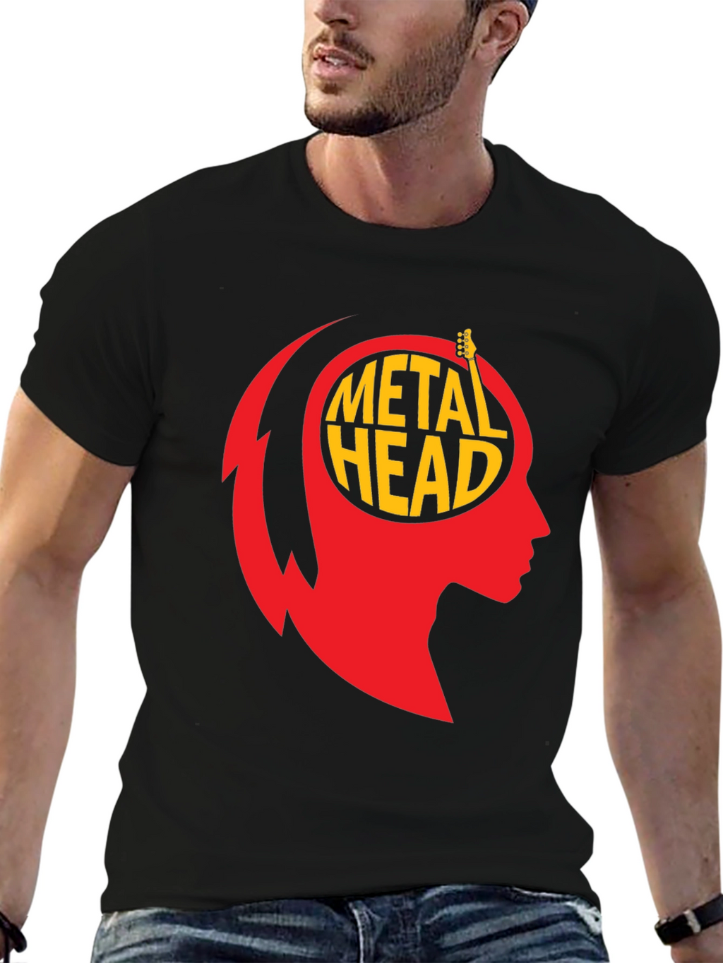 Metal Head Graphic Tee - Black T-Shirt
