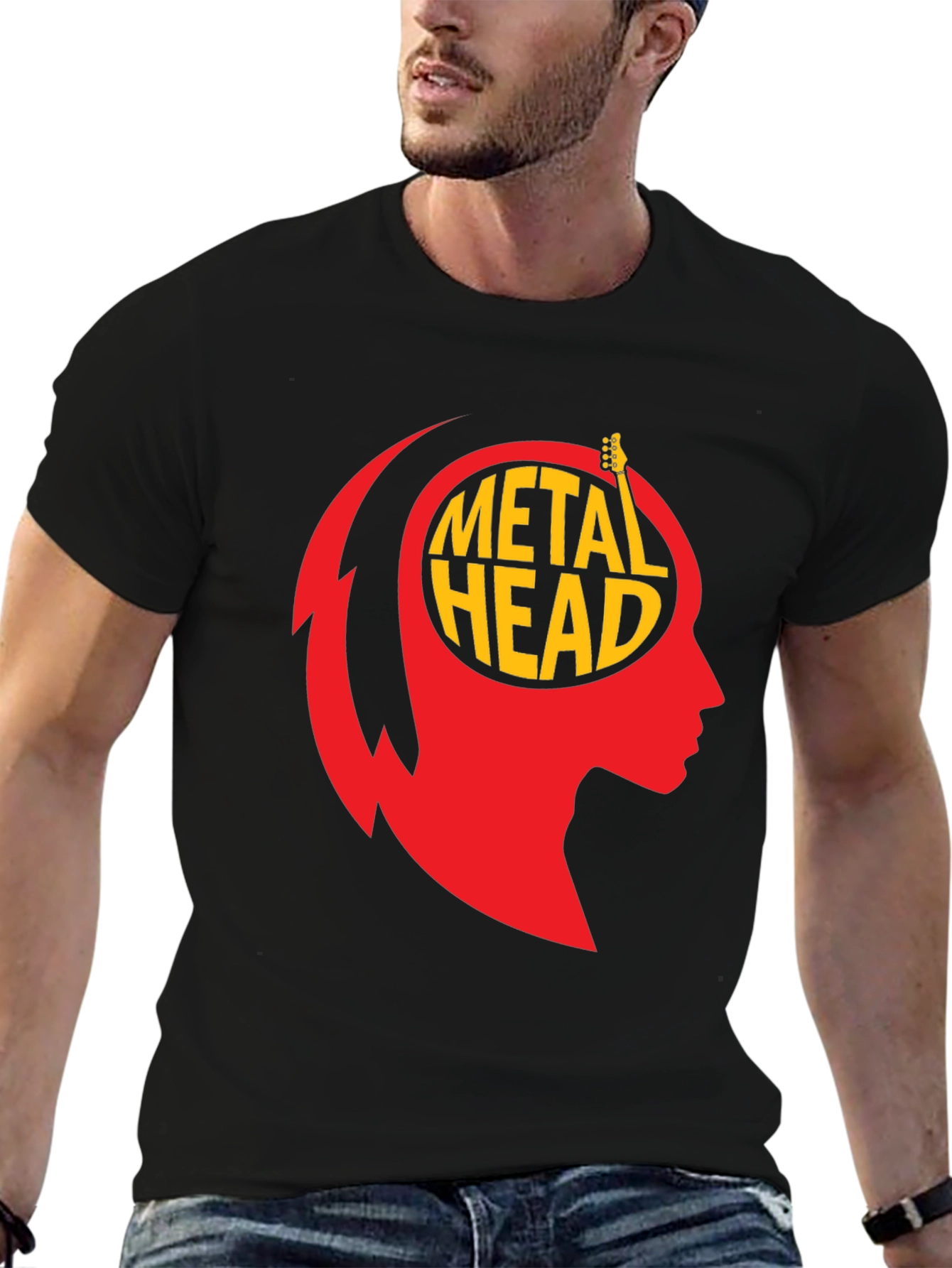 Metal Head Graphic Tee - Black T-Shirt