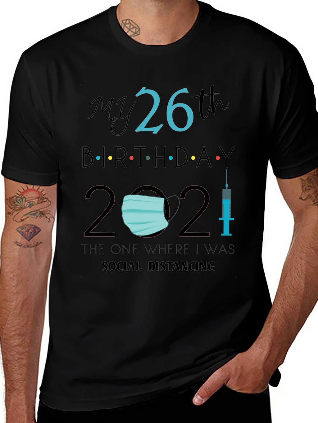 26th Birthday Social Distancing T-Shirt