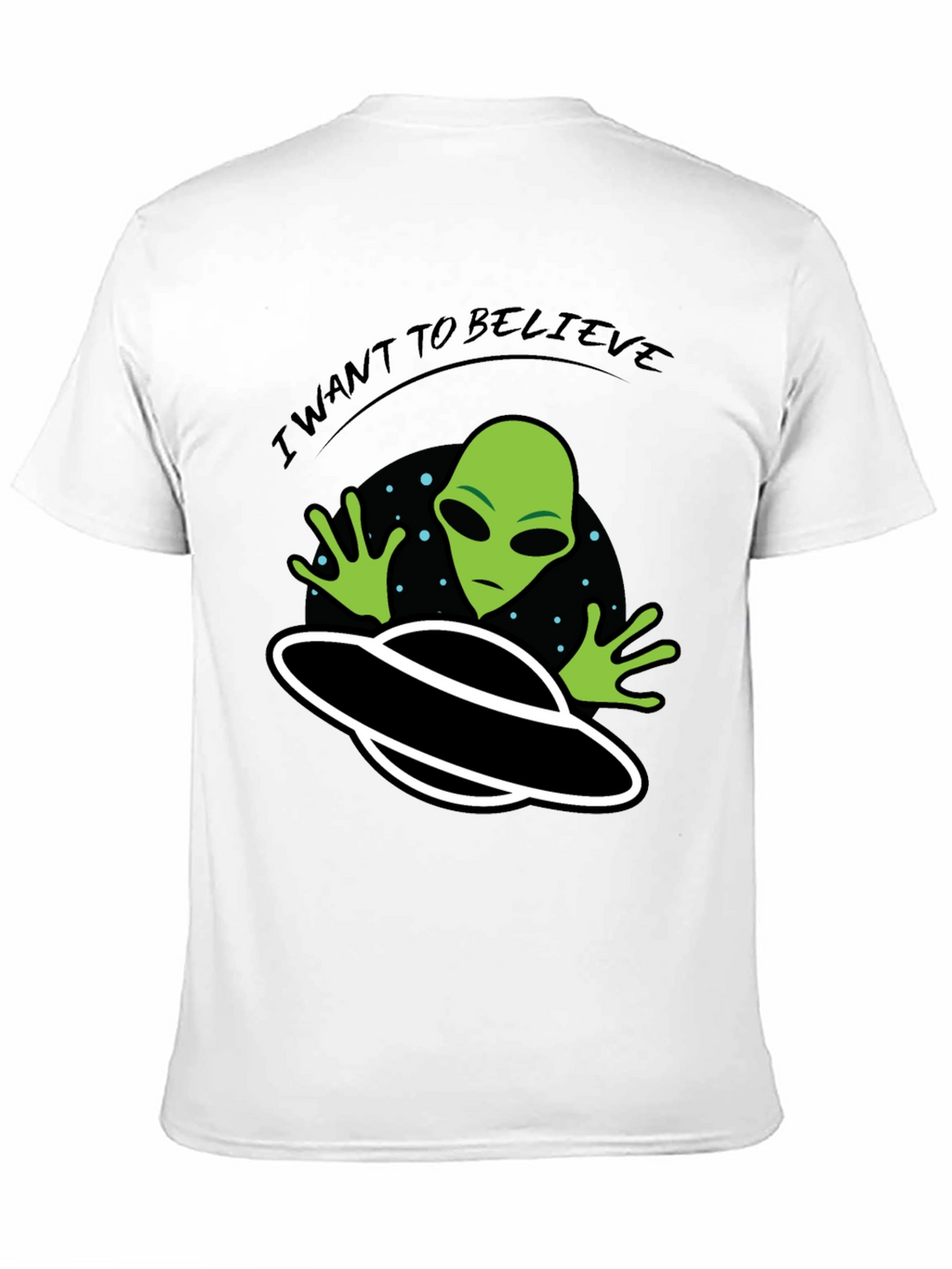I Want to Believe Alien UFO Graphic T-Shirt