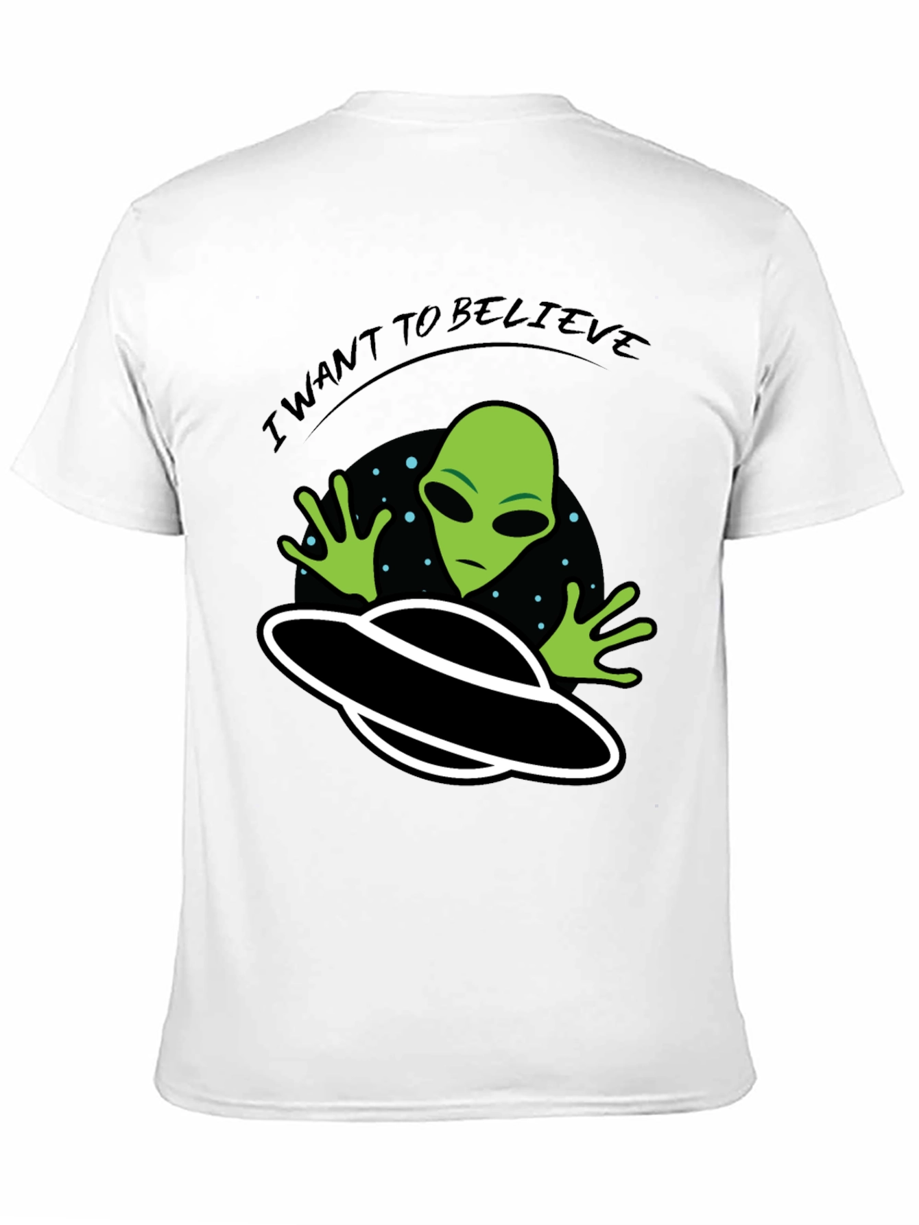 I Want to Believe Alien UFO Graphic T-Shirt