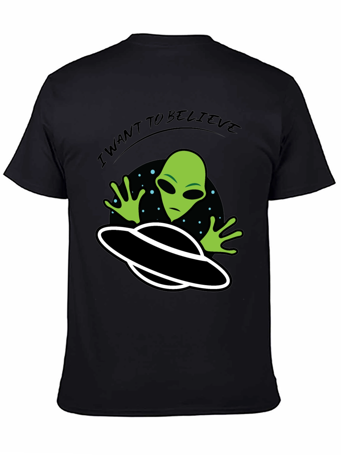 I Want to Believe Alien UFO Graphic T-Shirt