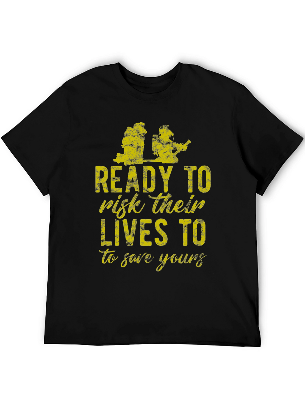 Firefighter Tribute Tee: Ready to Risk Lives