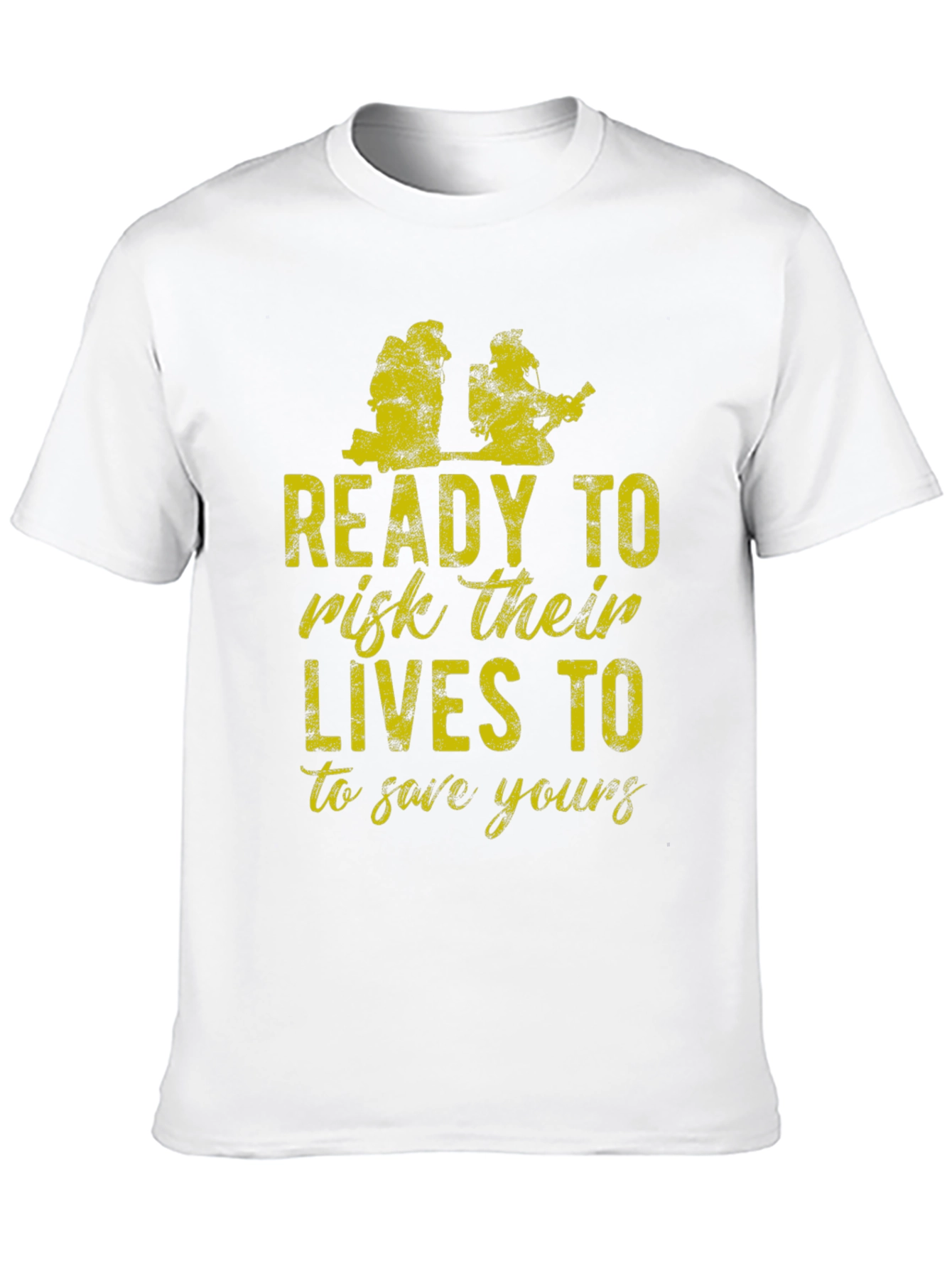 Firefighter Tribute Tee: Ready to Risk Lives