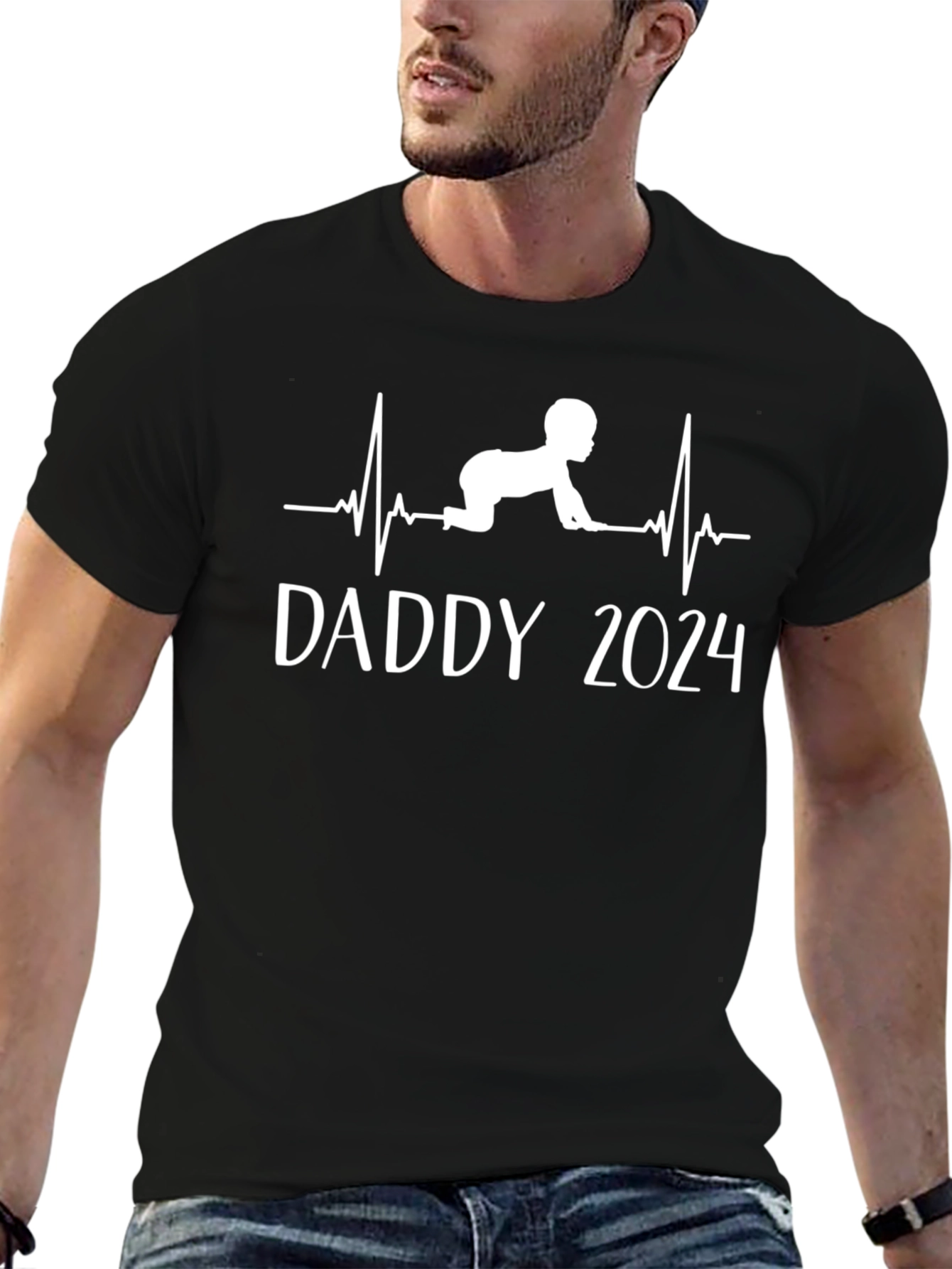 Daddy 2024 T-Shirt - New Dad Expecting Baby