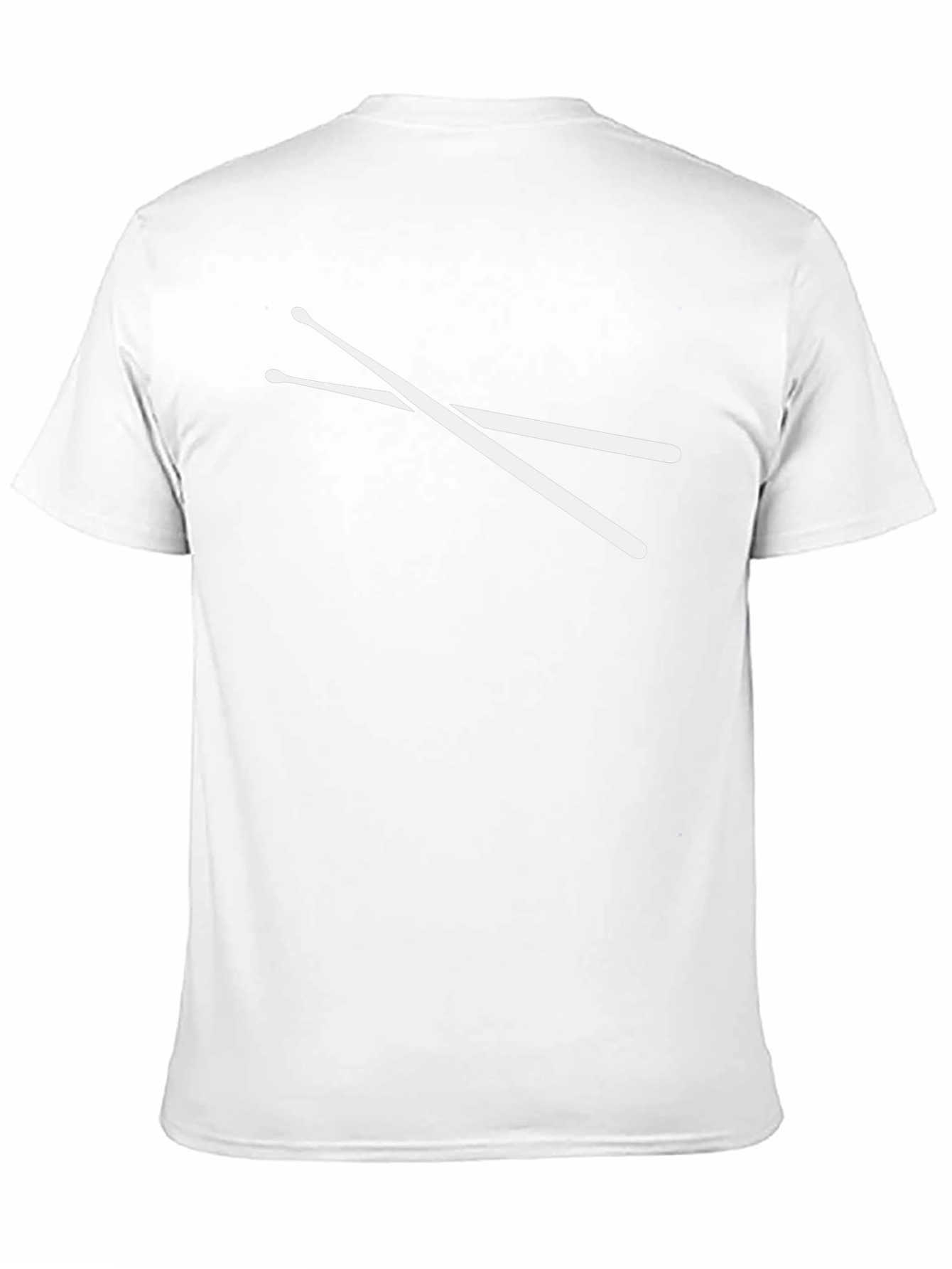 Drummers Tee: Crossed Drumsticks Black Cotton T-Shirt