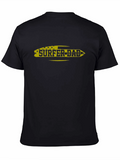 Surfer Dad Black Graphic T-Shirt
