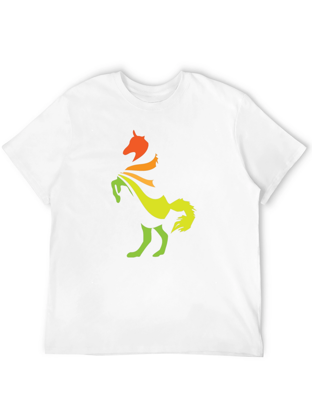 Gradient Horse Graphic Tee - Stylish Black T-Shirt