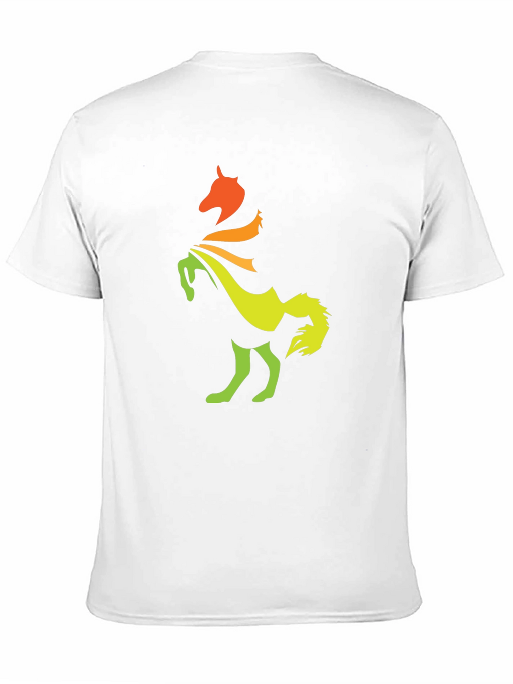 Gradient Horse Graphic Tee - Stylish Black T-Shirt
