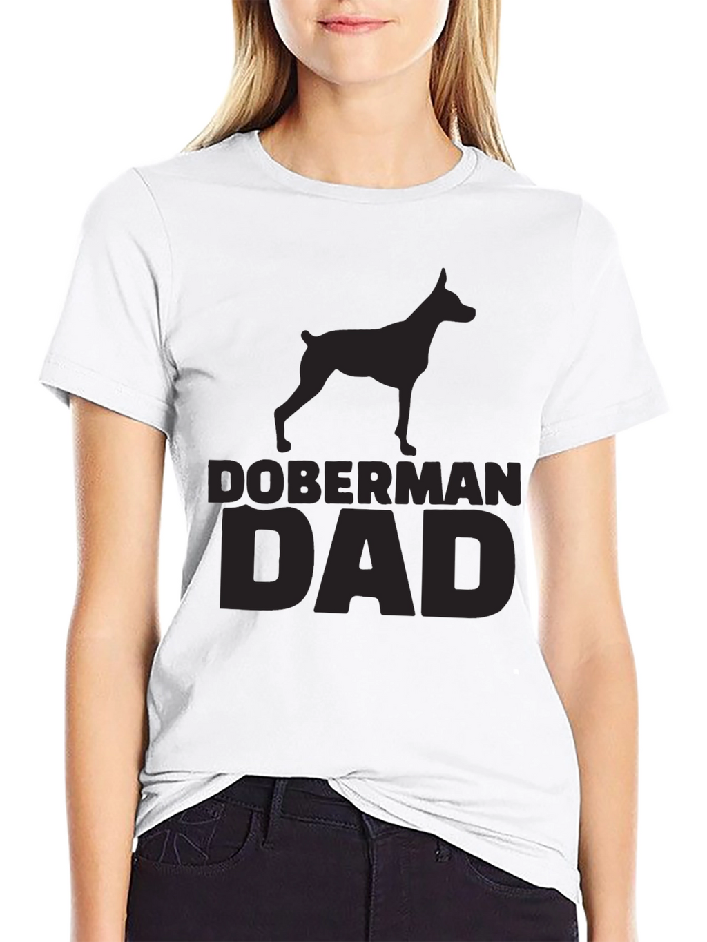 Doberman Dad Black T-Shirt - Dog Lover Gift