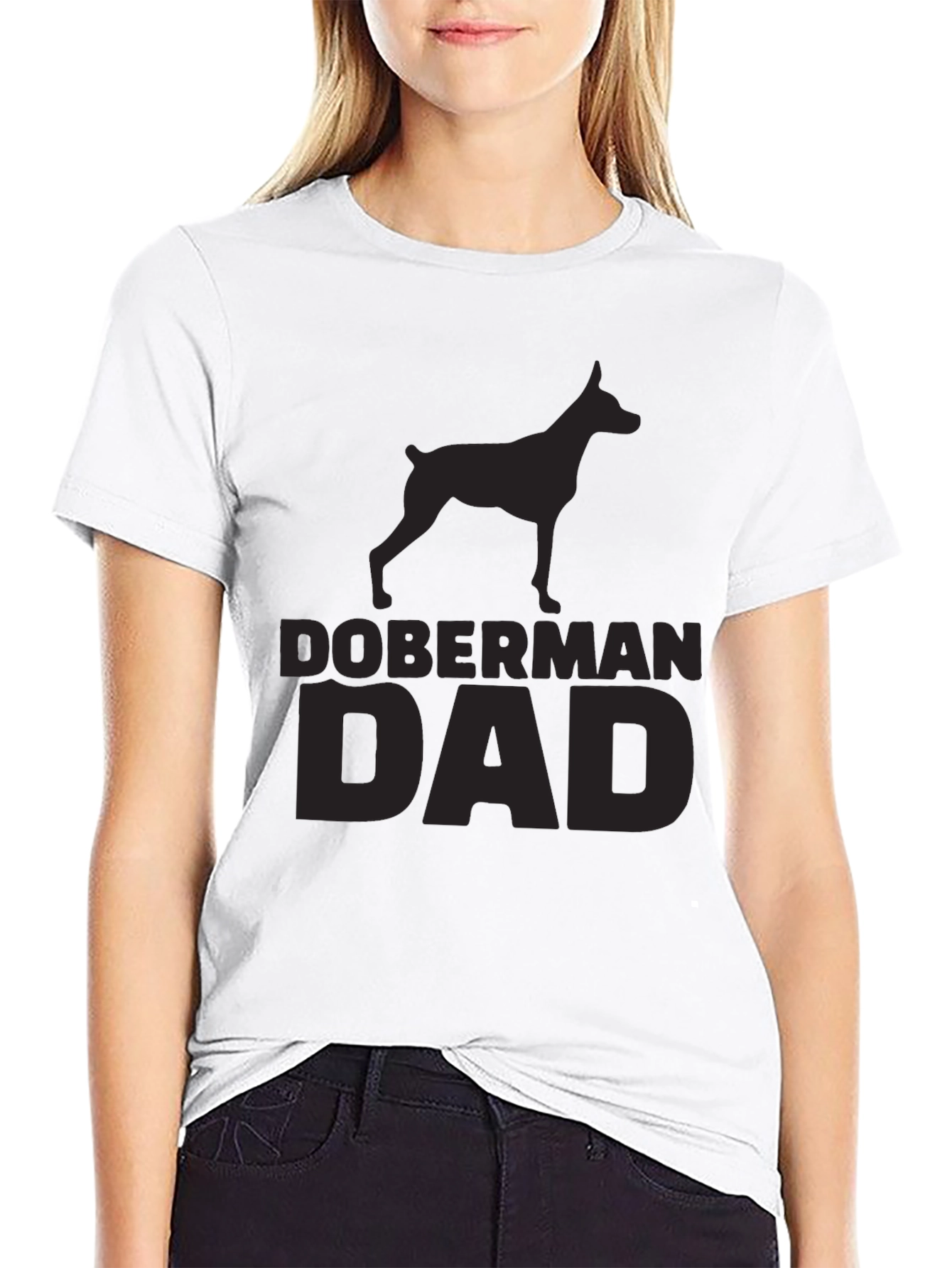 Doberman Dad Black T-Shirt - Dog Lover Gift