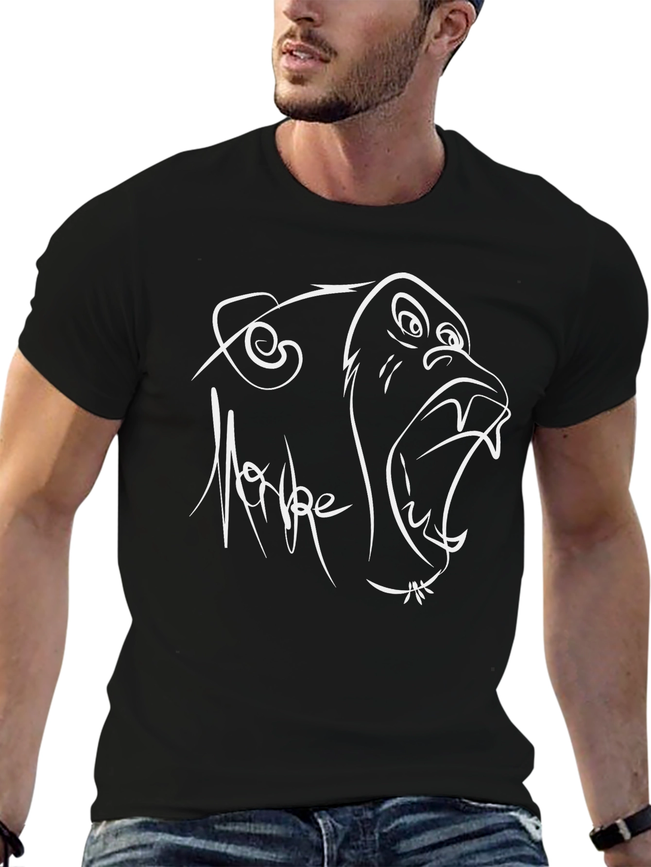 Cool Monkey Graphic Black T-Shirt