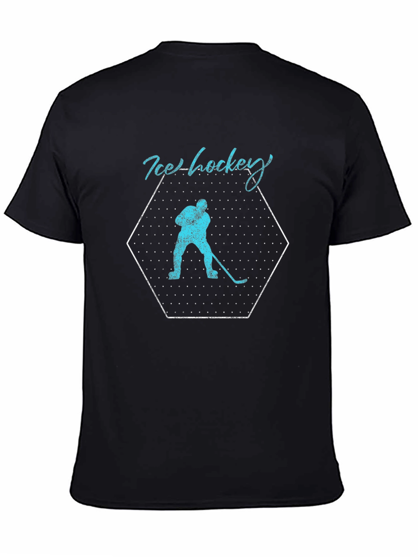 Ice Hockey Graphic Tee - Black