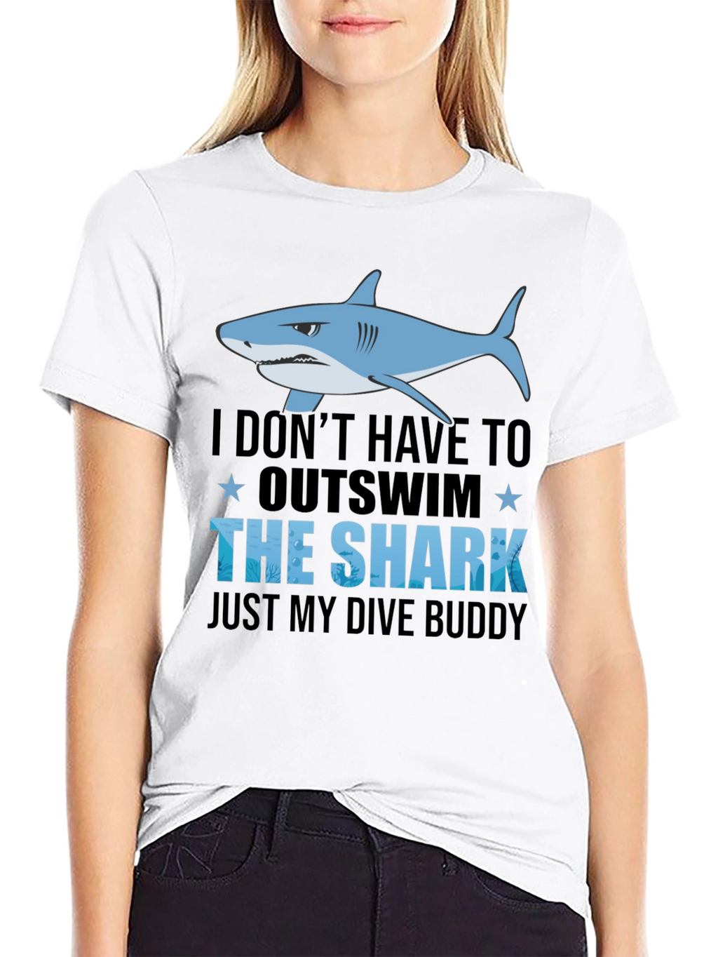 Outswim the Shark Dive Buddy T-Shirt