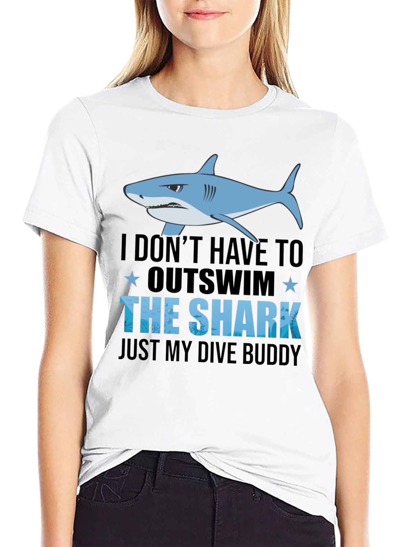 Outswim the Shark Dive Buddy T-Shirt