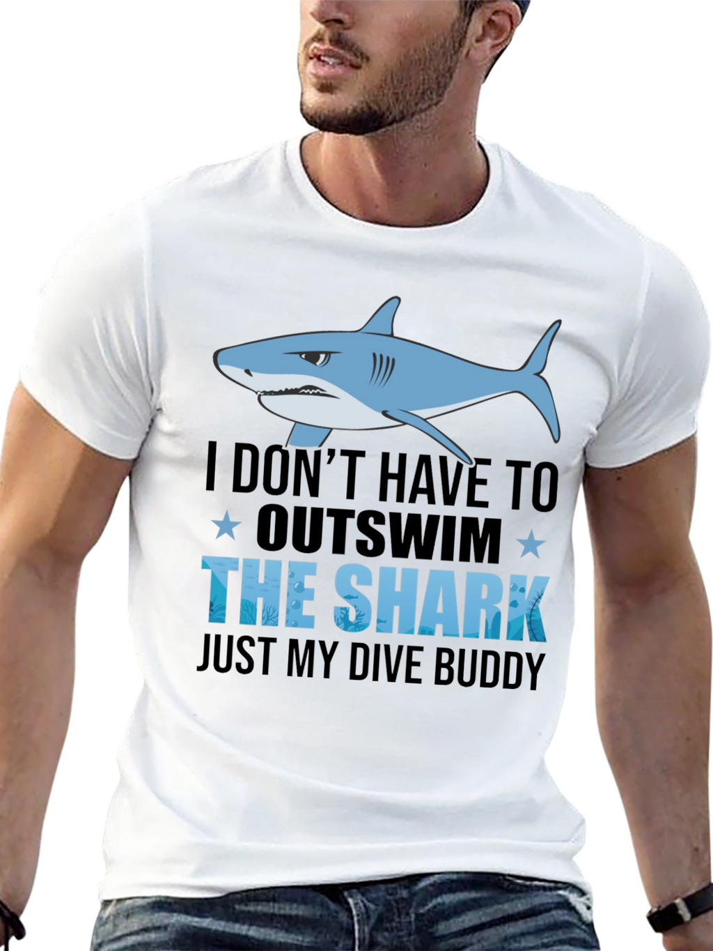 Outswim the Shark Dive Buddy T-Shirt