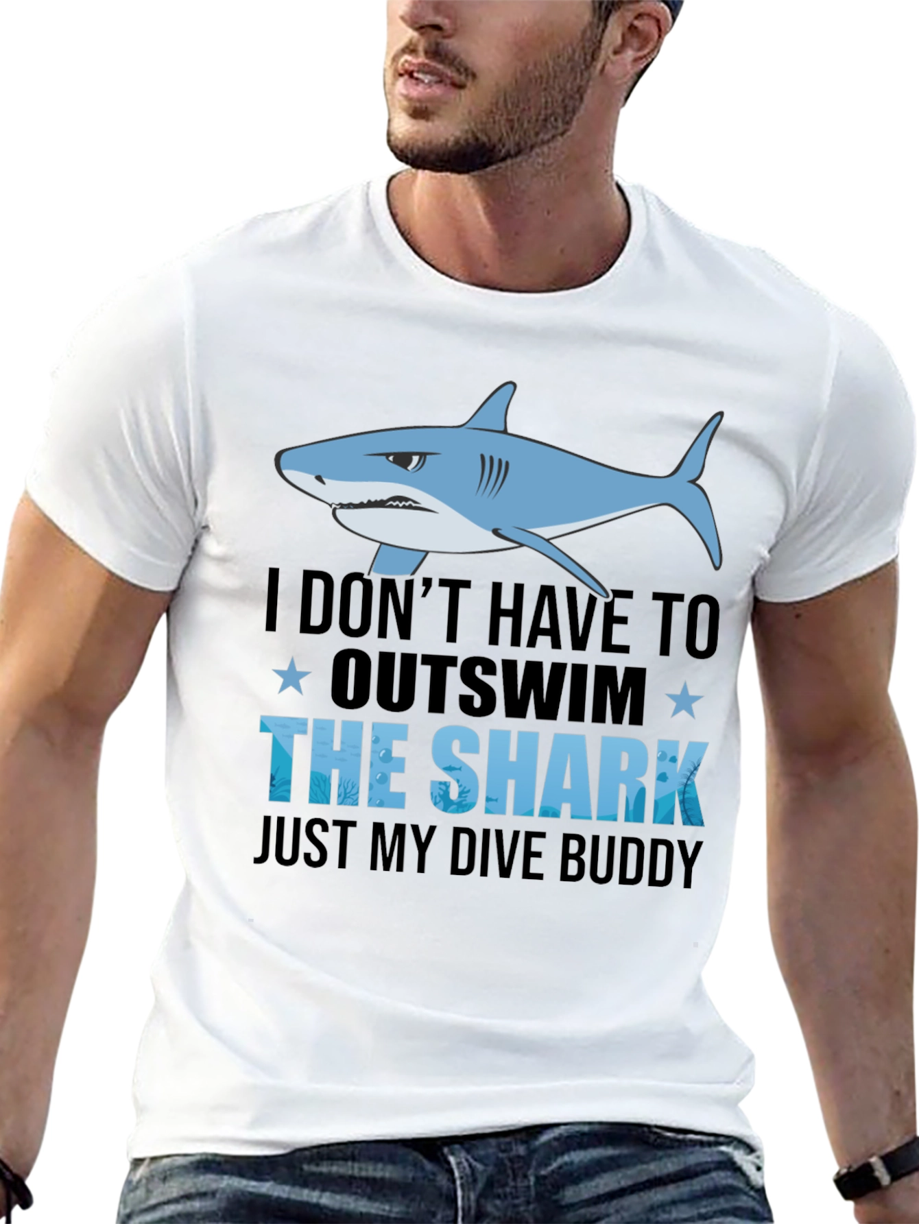 Outswim the Shark Dive Buddy T-Shirt