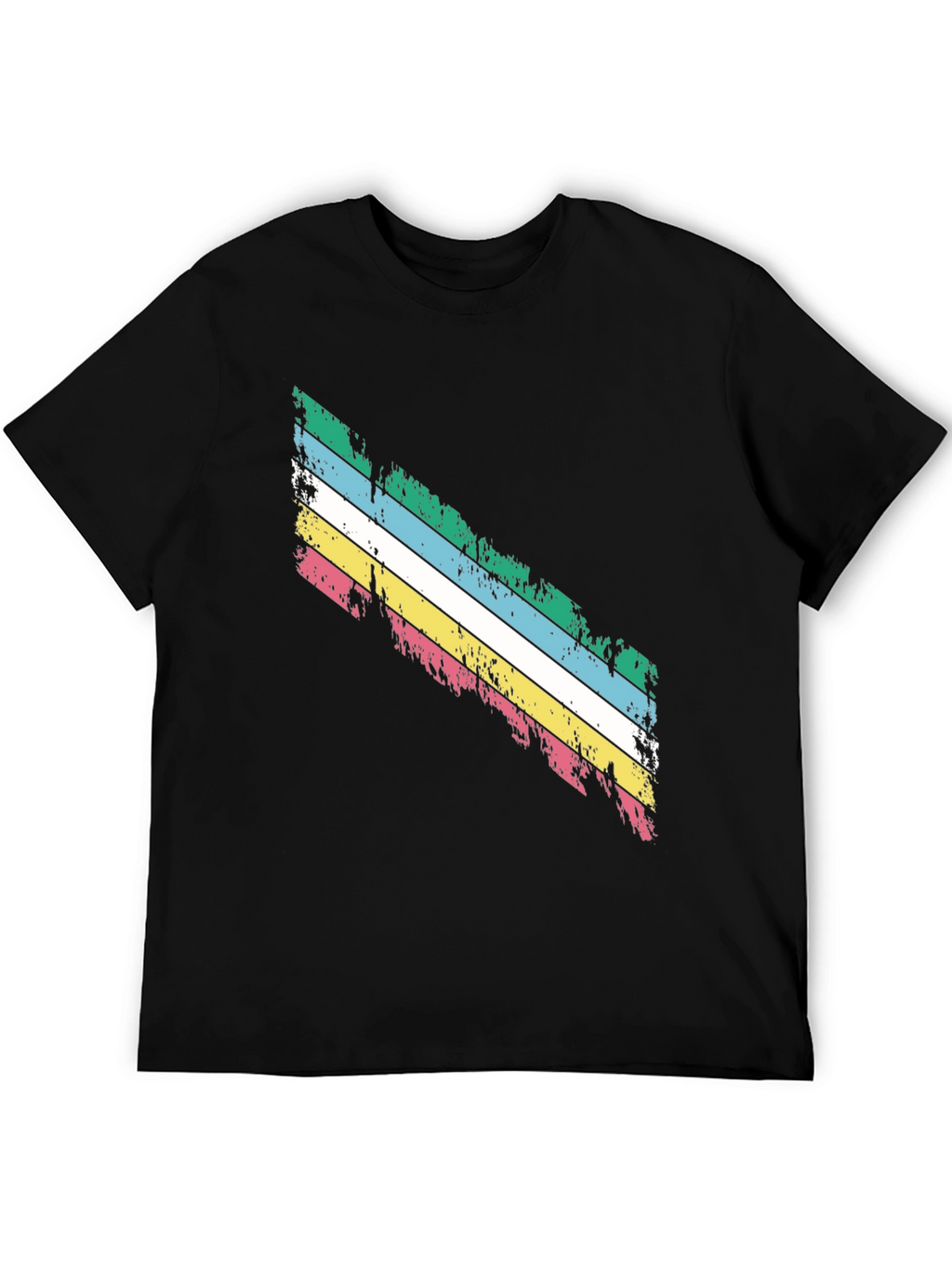 Retro Stripe Black T-Shirt - Casual Style