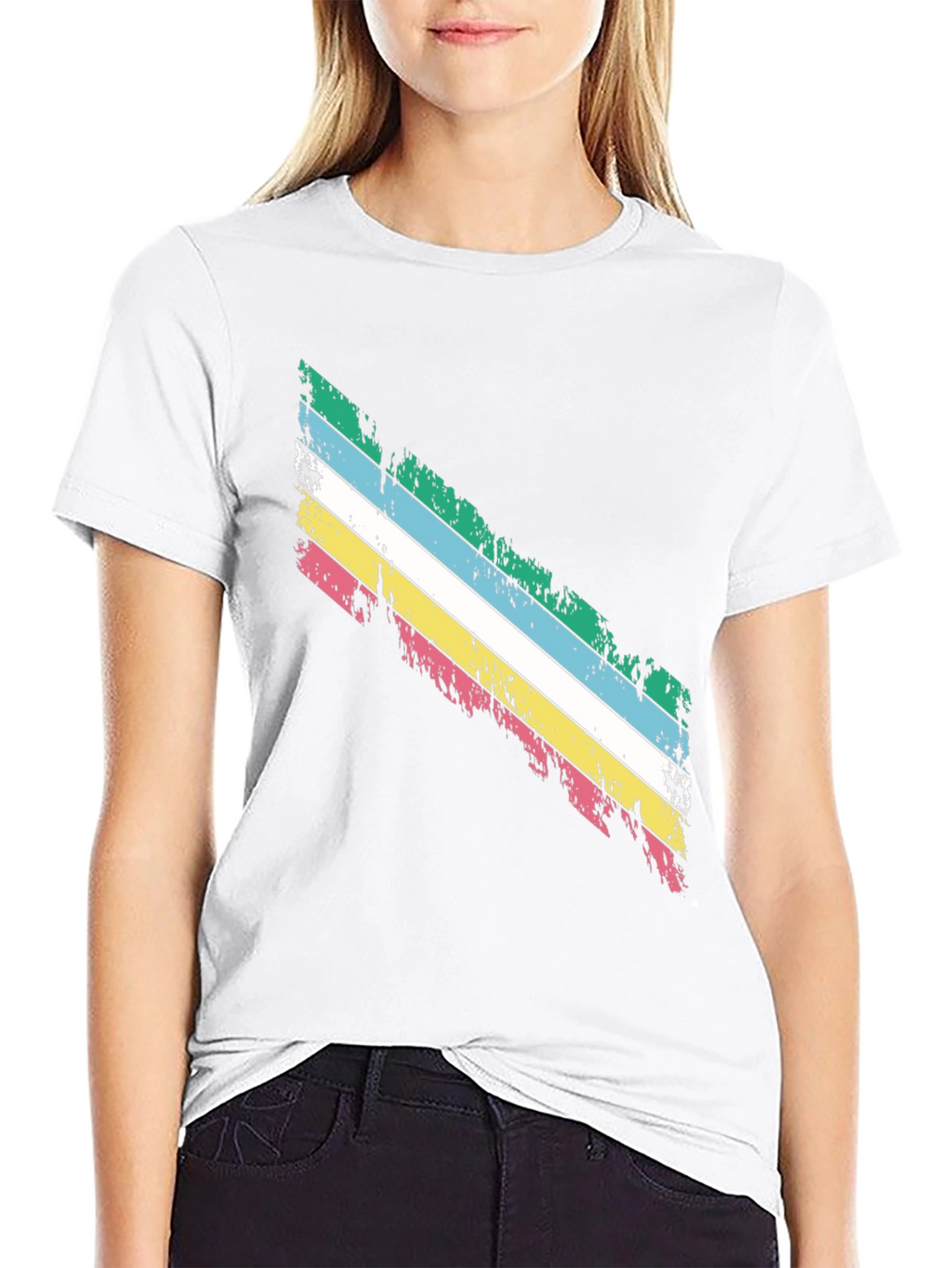 Retro Stripe Black T-Shirt - Casual Style